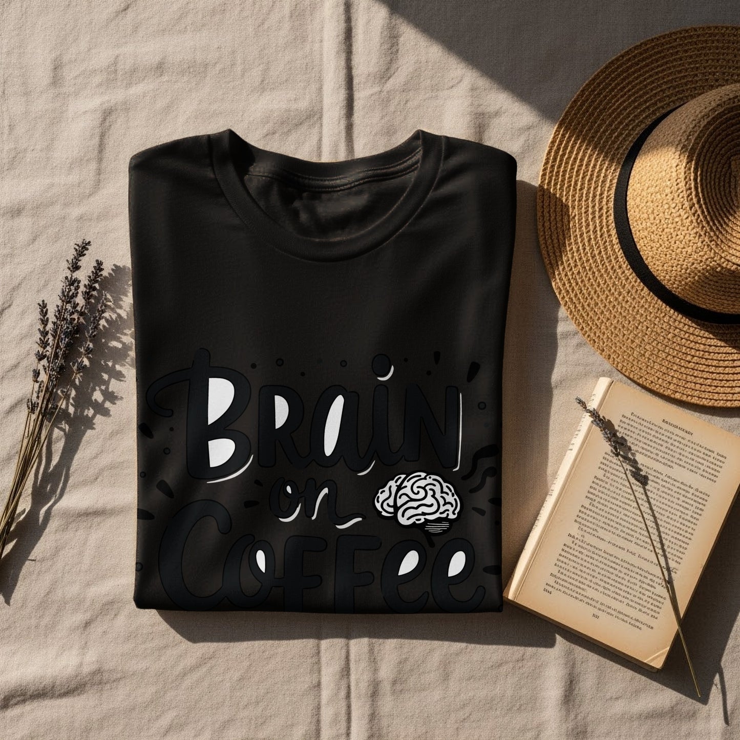 Coffee Lover T-Shirt: "Brain On Coffee Break" Funny Graphic Design