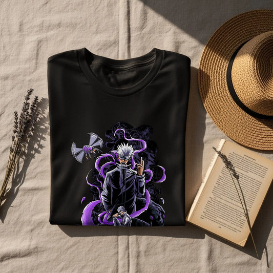 Satoru Gojo Domain Expansion Anime Inspired Art T-Shirt Boofy