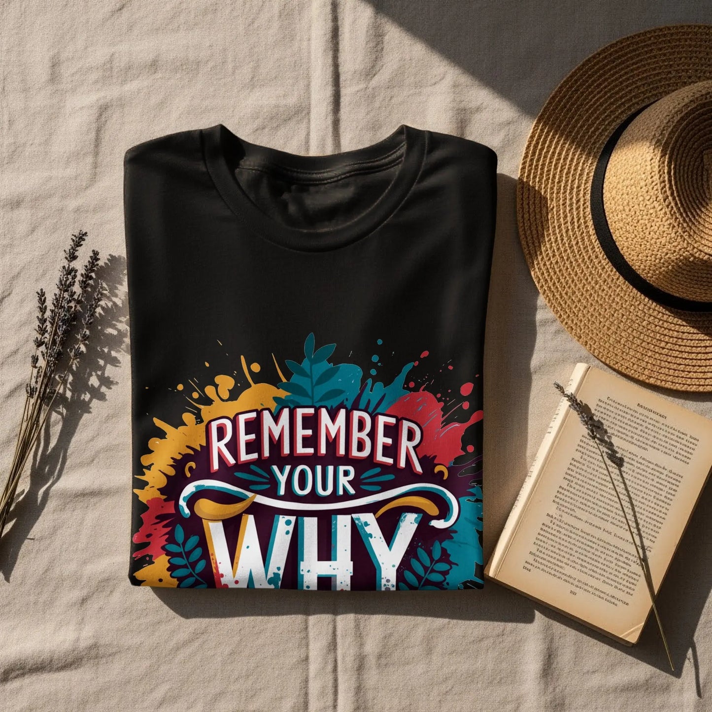 Motivational T-Shirt: "Remember Your Why" Quote Art Daily Reminder