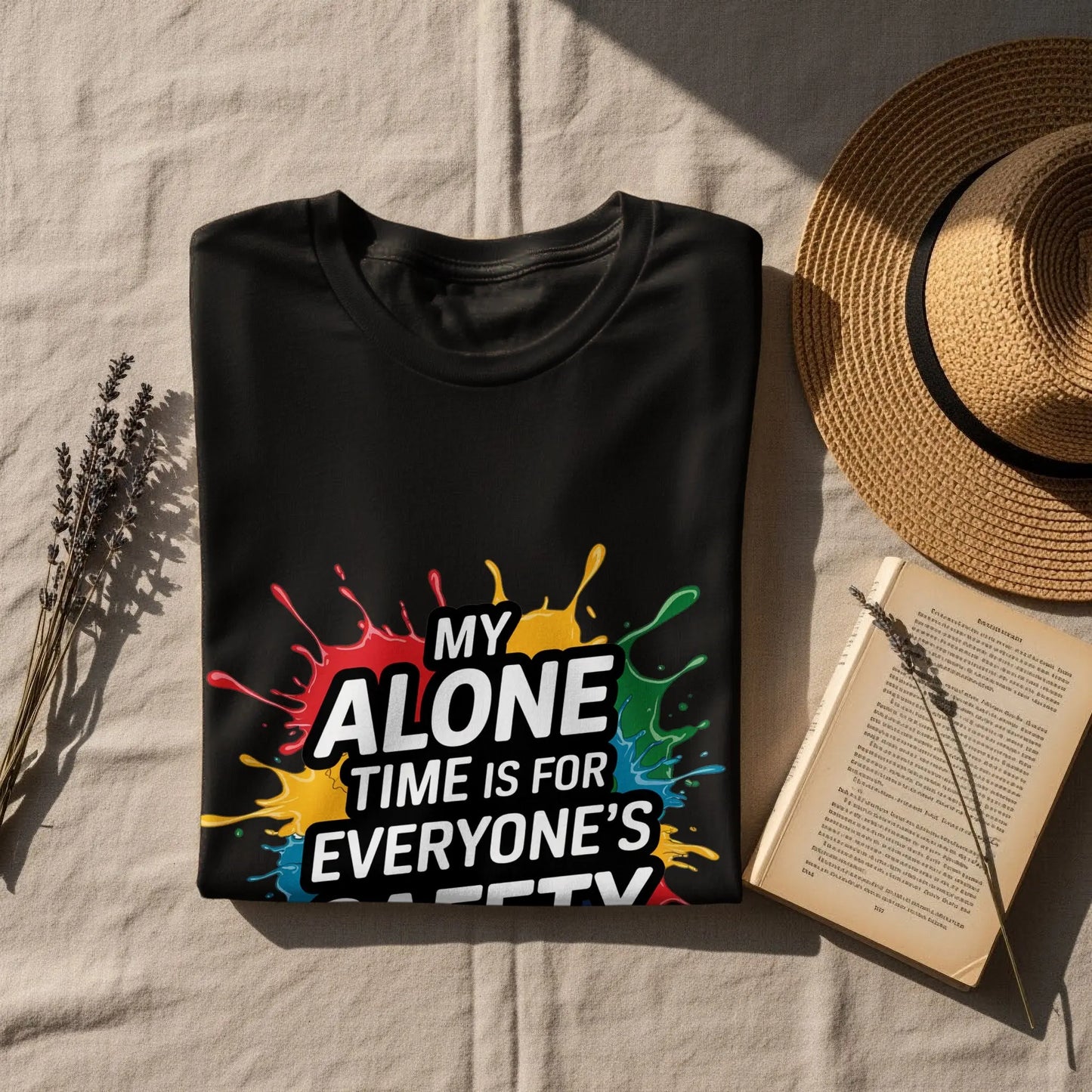 Funny Introvert T-Shirt: "My Alone Time Is For Everyone's Safety"