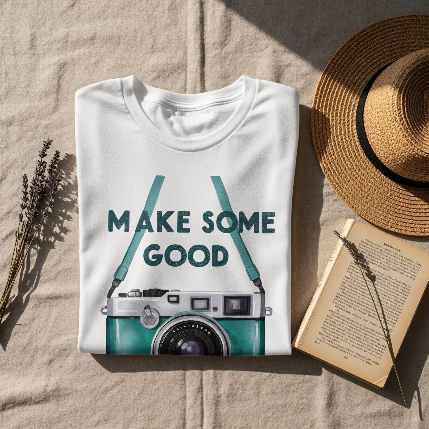 Photography T-Shirt: "Make Some Good Memories Today" Vintage Camera