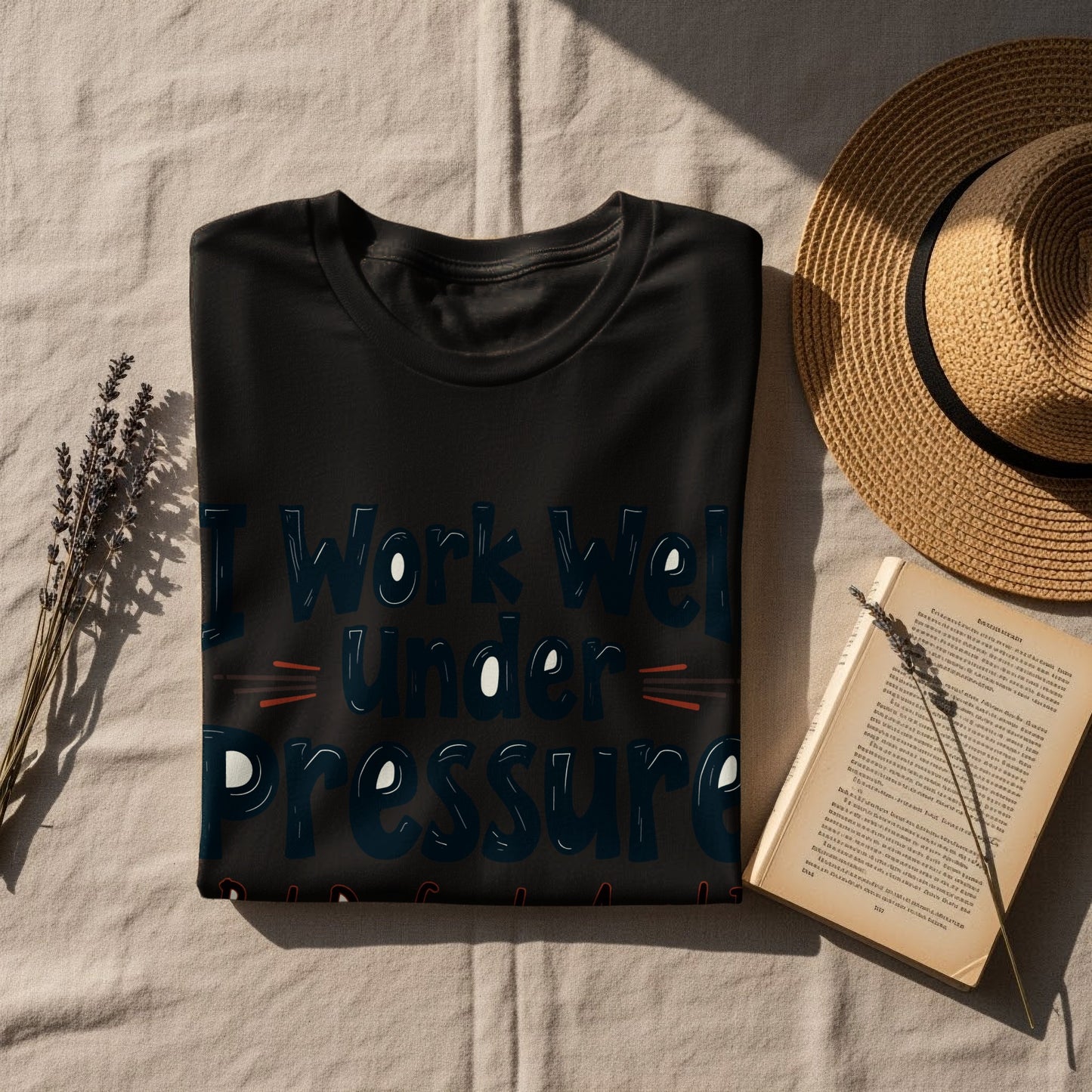 “I Work Well Under Pressure But Prefer to Avoid It” Tee — Work Humour