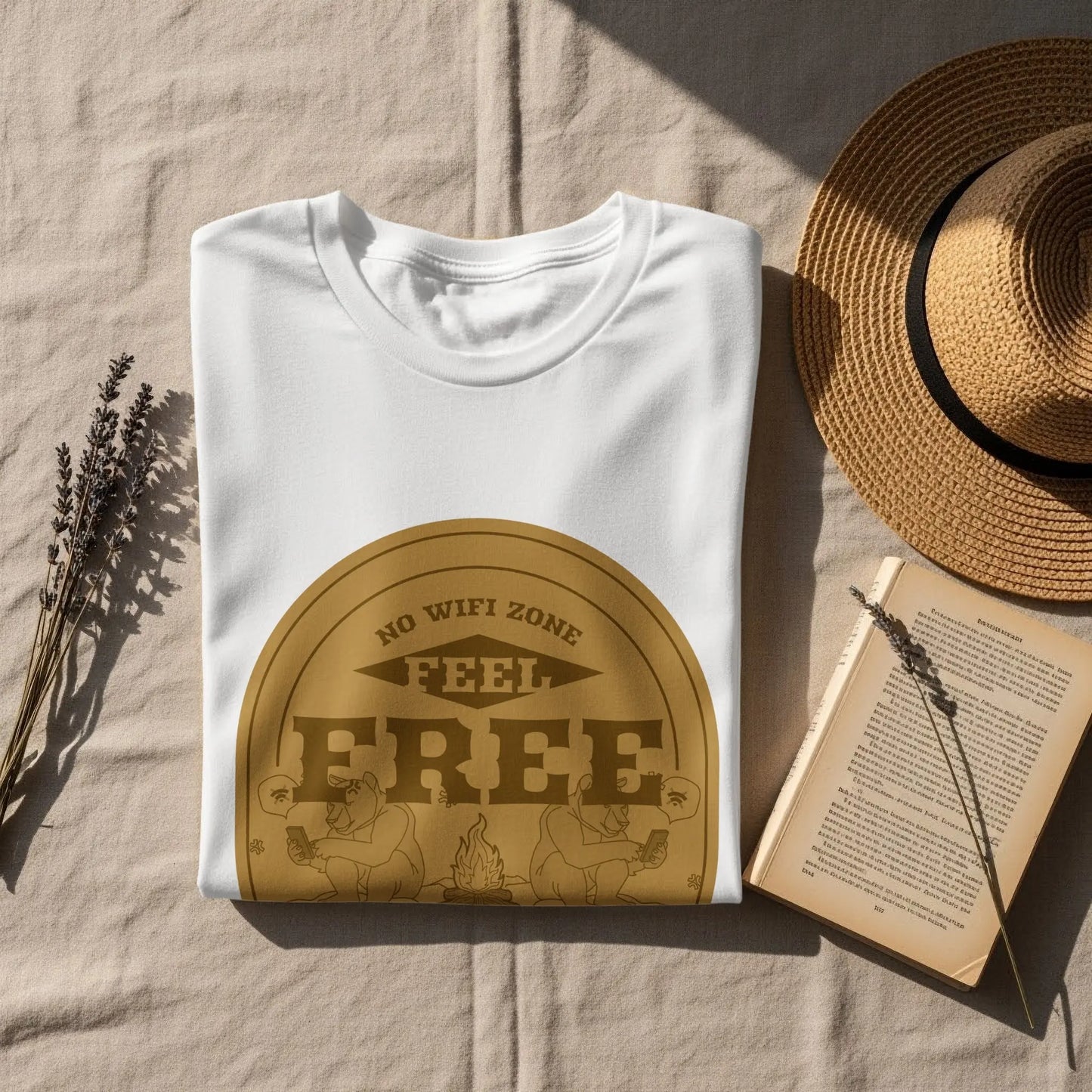 No Wifi Zone Feel Free Graphic Design T-Shirts My Store