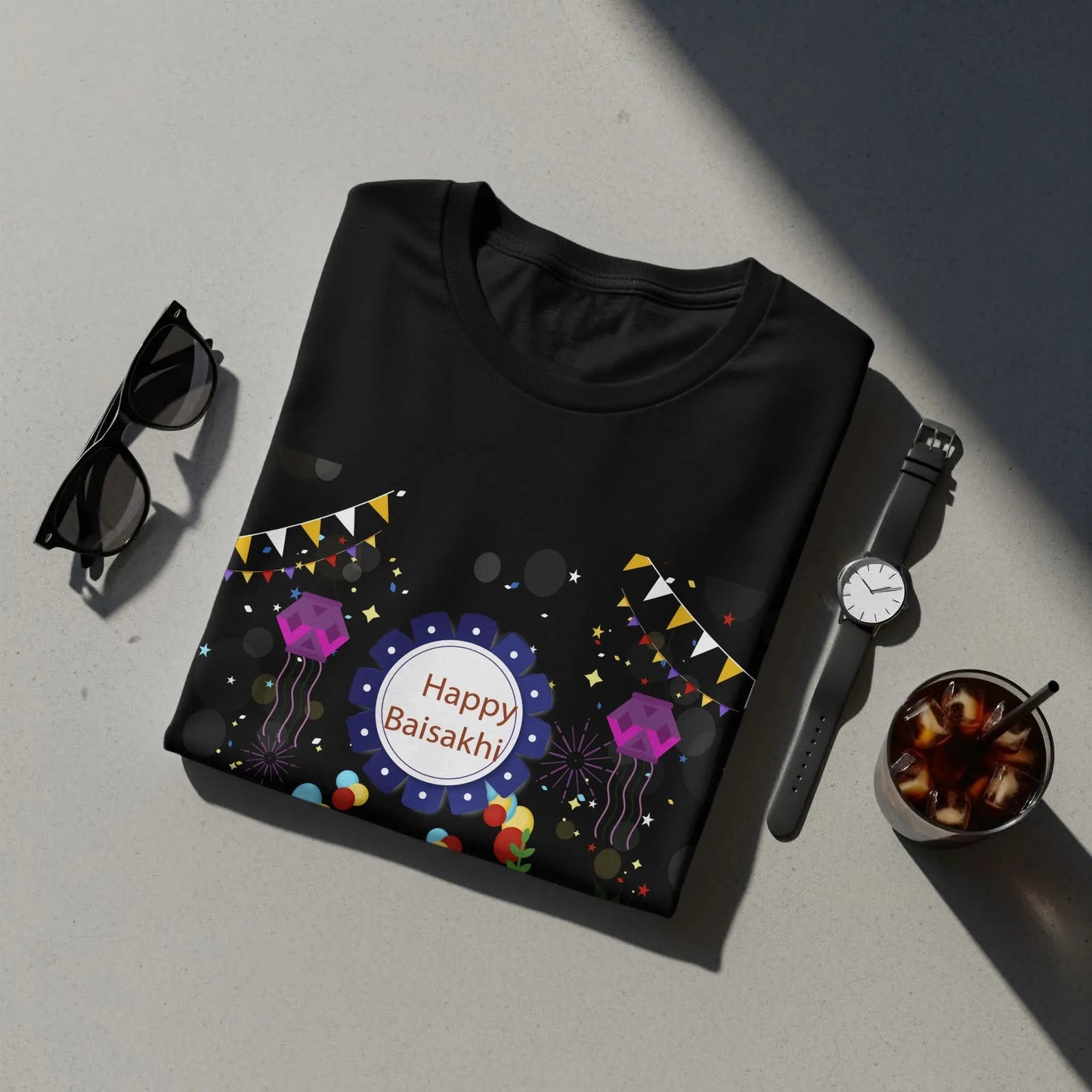 Celebrate Happy Baisakhi Festival With Drums T-Shirts Boofy