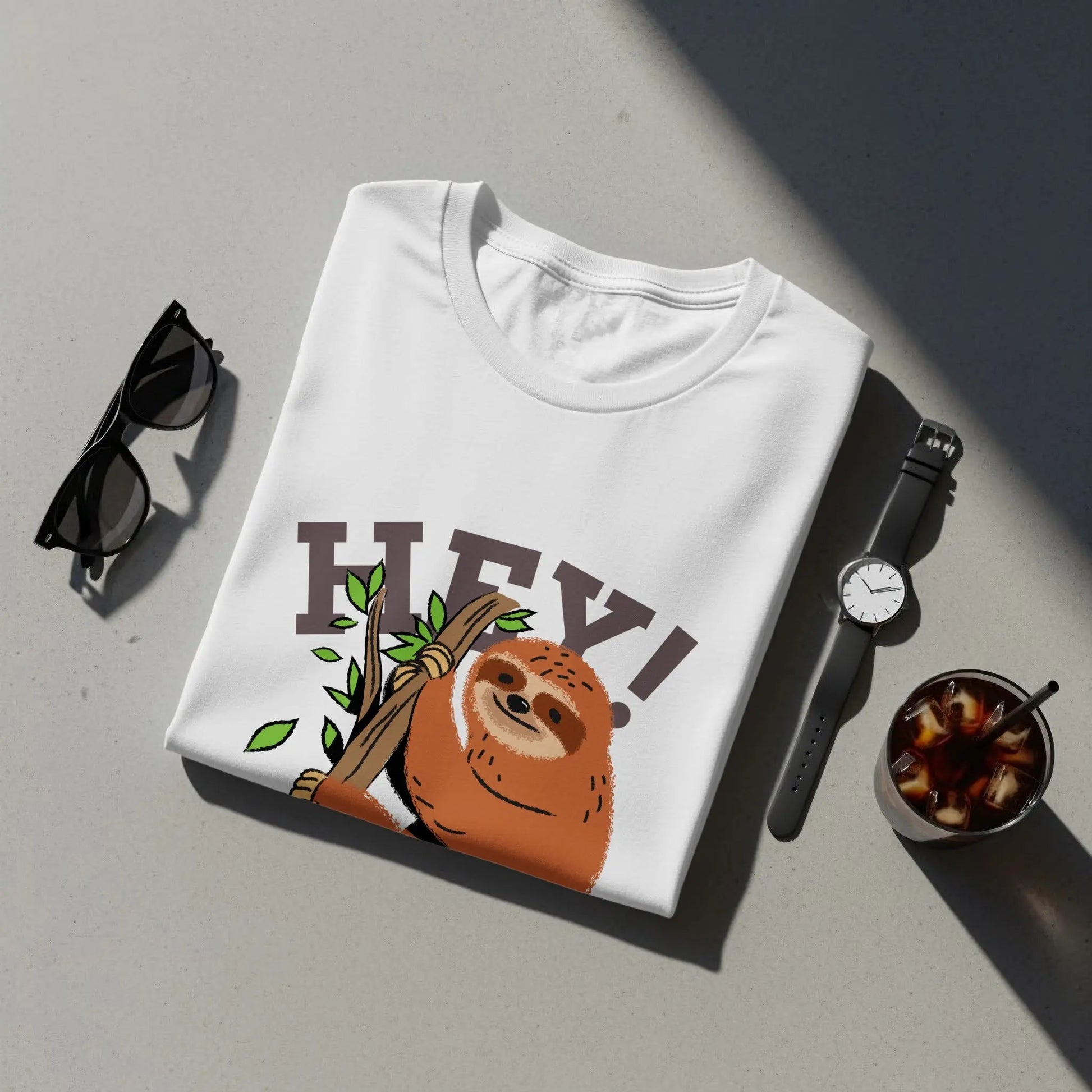 Sloth "Hey Let's Do Absolutely Nothing Today" T-Shirts Boofy