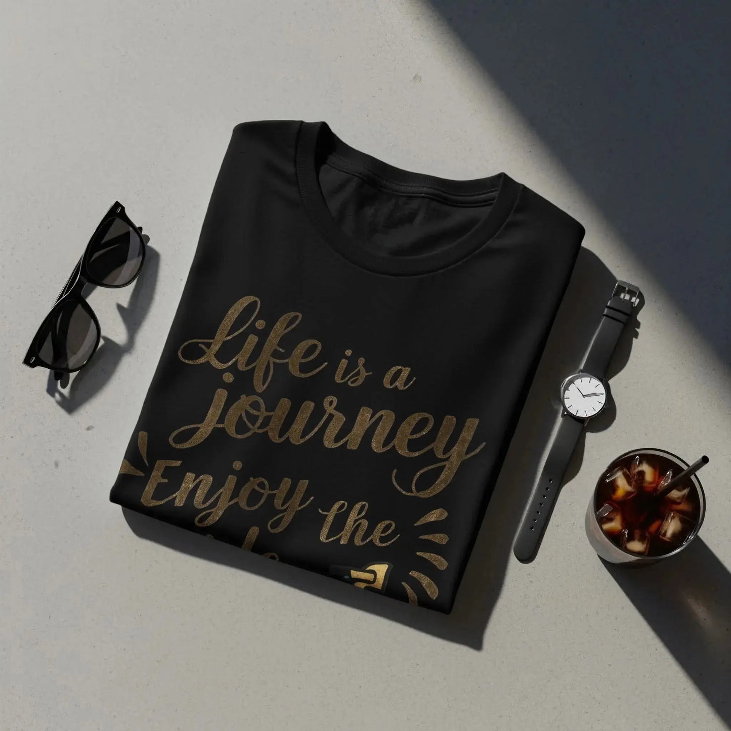 Inspirational Journey T-Shirt: "Life is a Journey Enjoy The Ride" Scooter