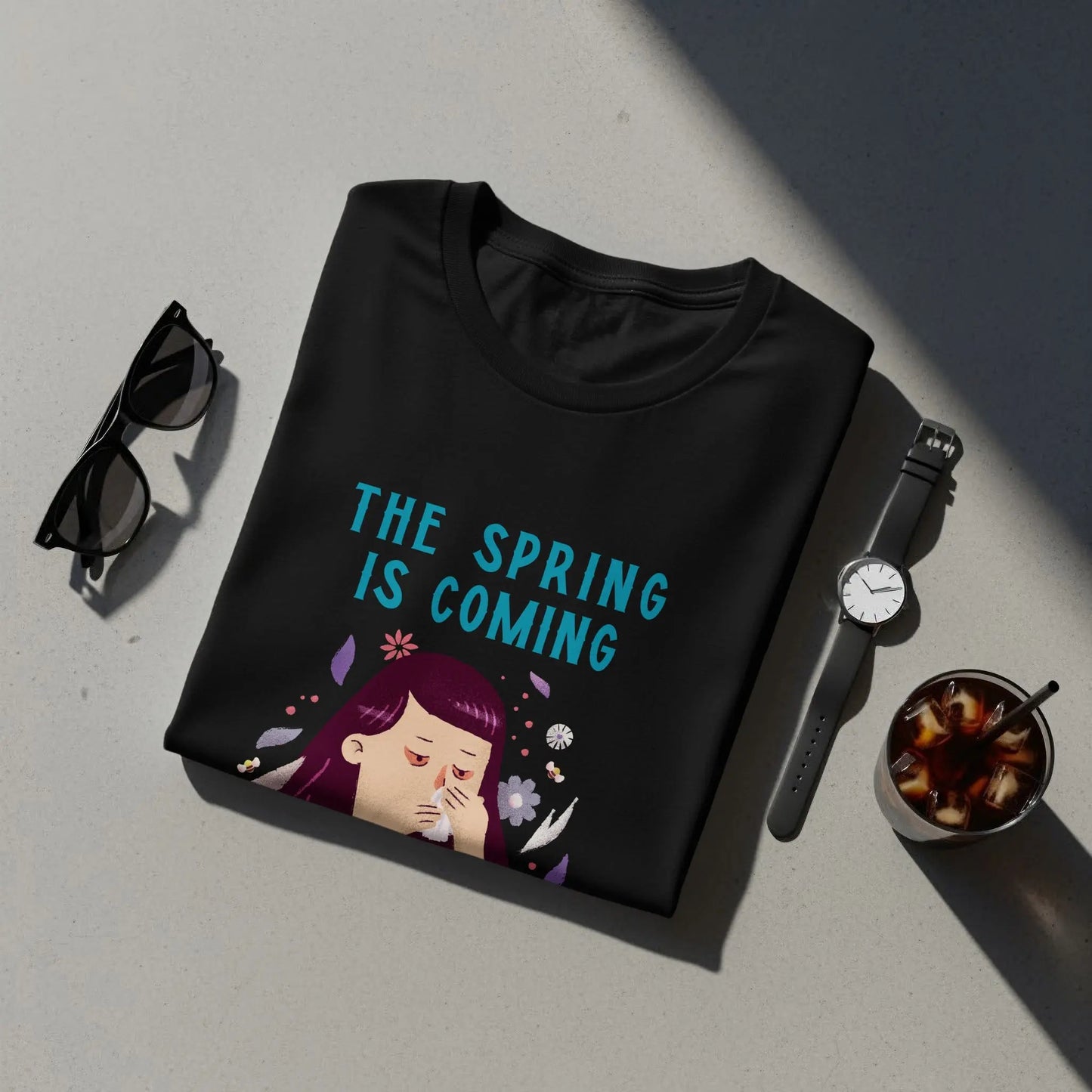 The Spring is Coming Graphic Tee for Seasonal Wear Boofy