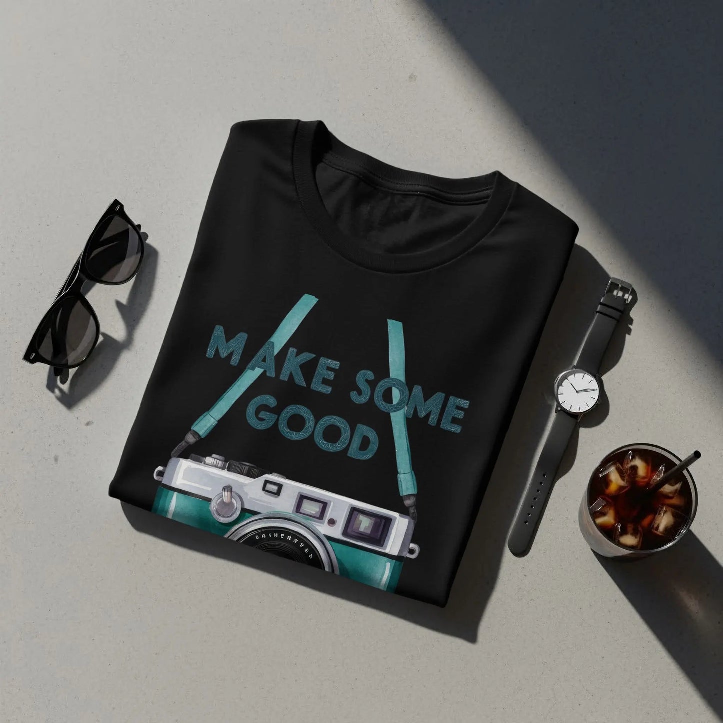 Photography T-Shirt: "Make Some Good Memories Today" Vintage Camera