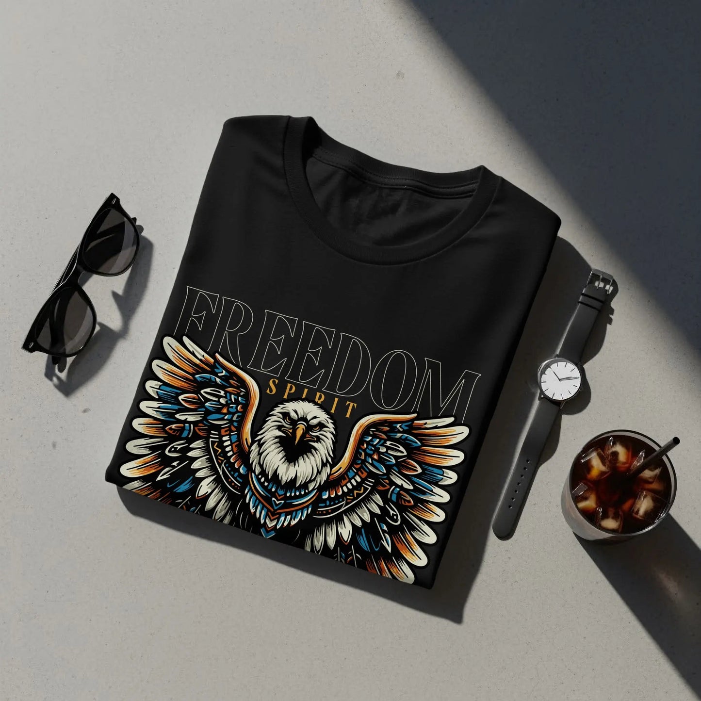 Majestic Eagle Freedom Spirit Graphic T-Shirts Boofy