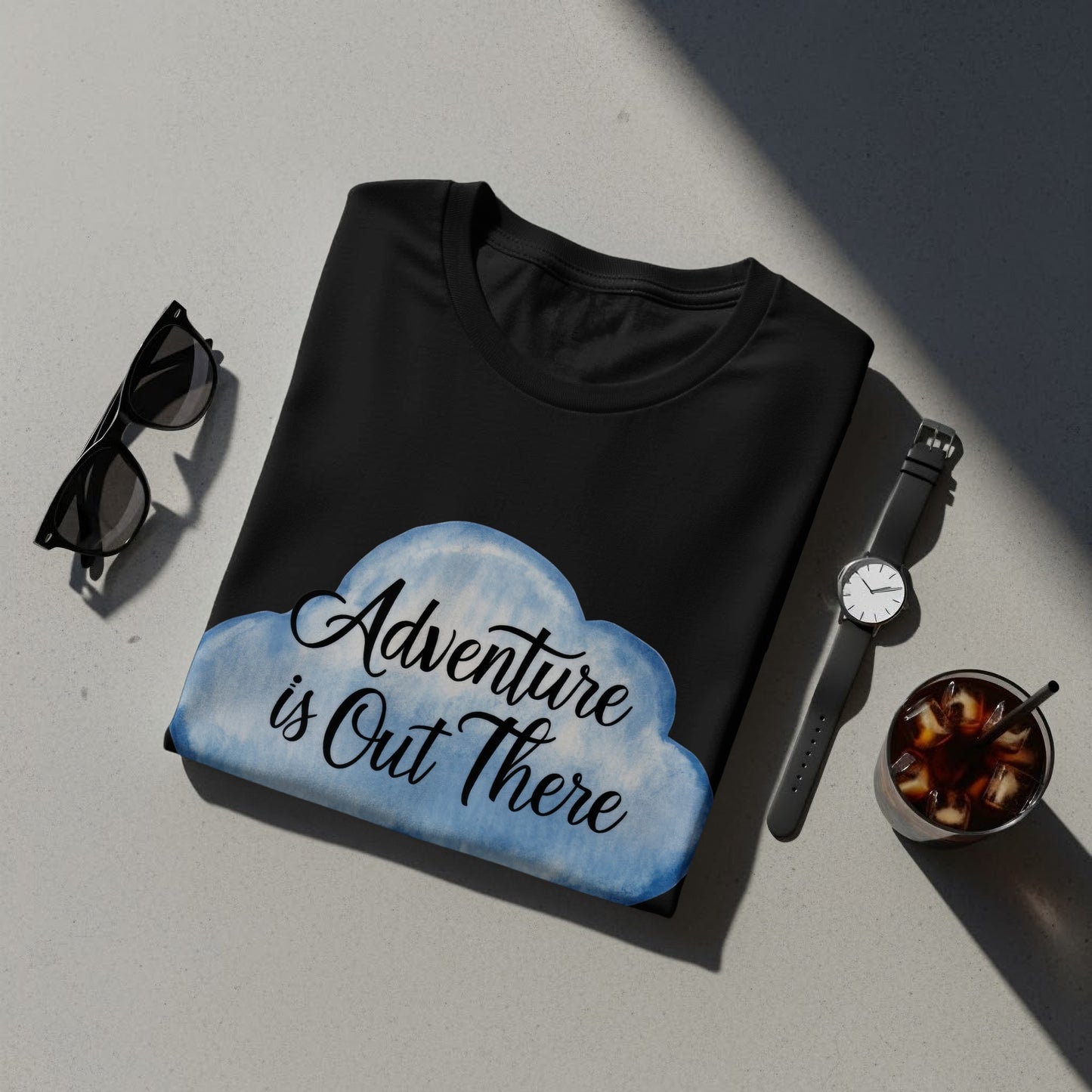 Whimsical Adventure T-Shirt: "Adventure Is Out There" House Balloon