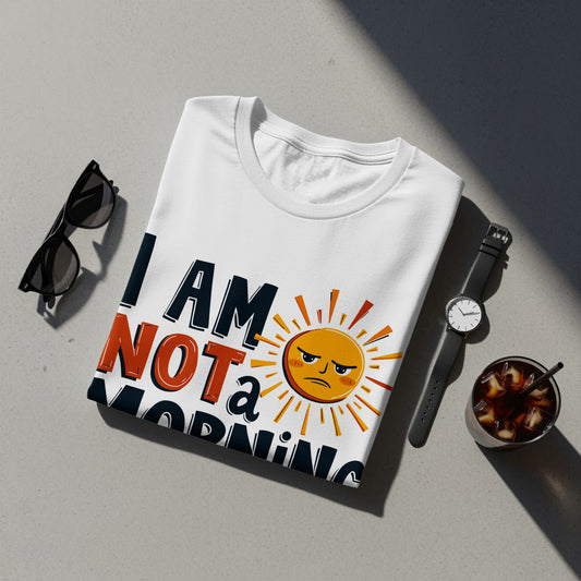 I AM NOT a MORNING PERSON with Angry Sun T-Shirts
