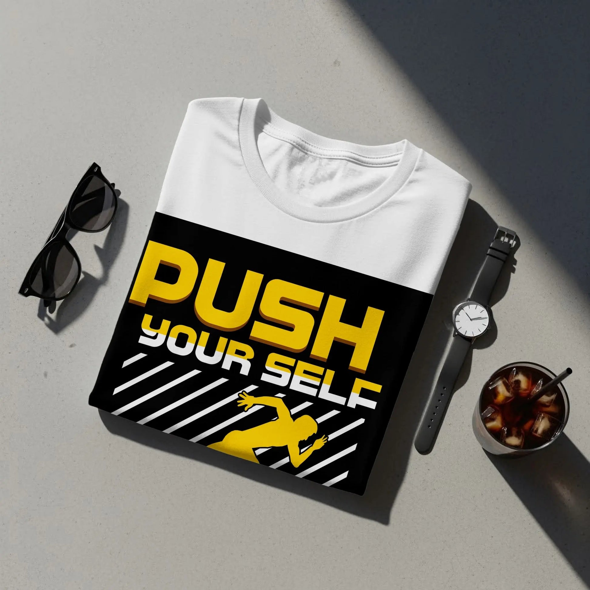 "Push Yourself" Motivational Graphic T-Shirt Boofy