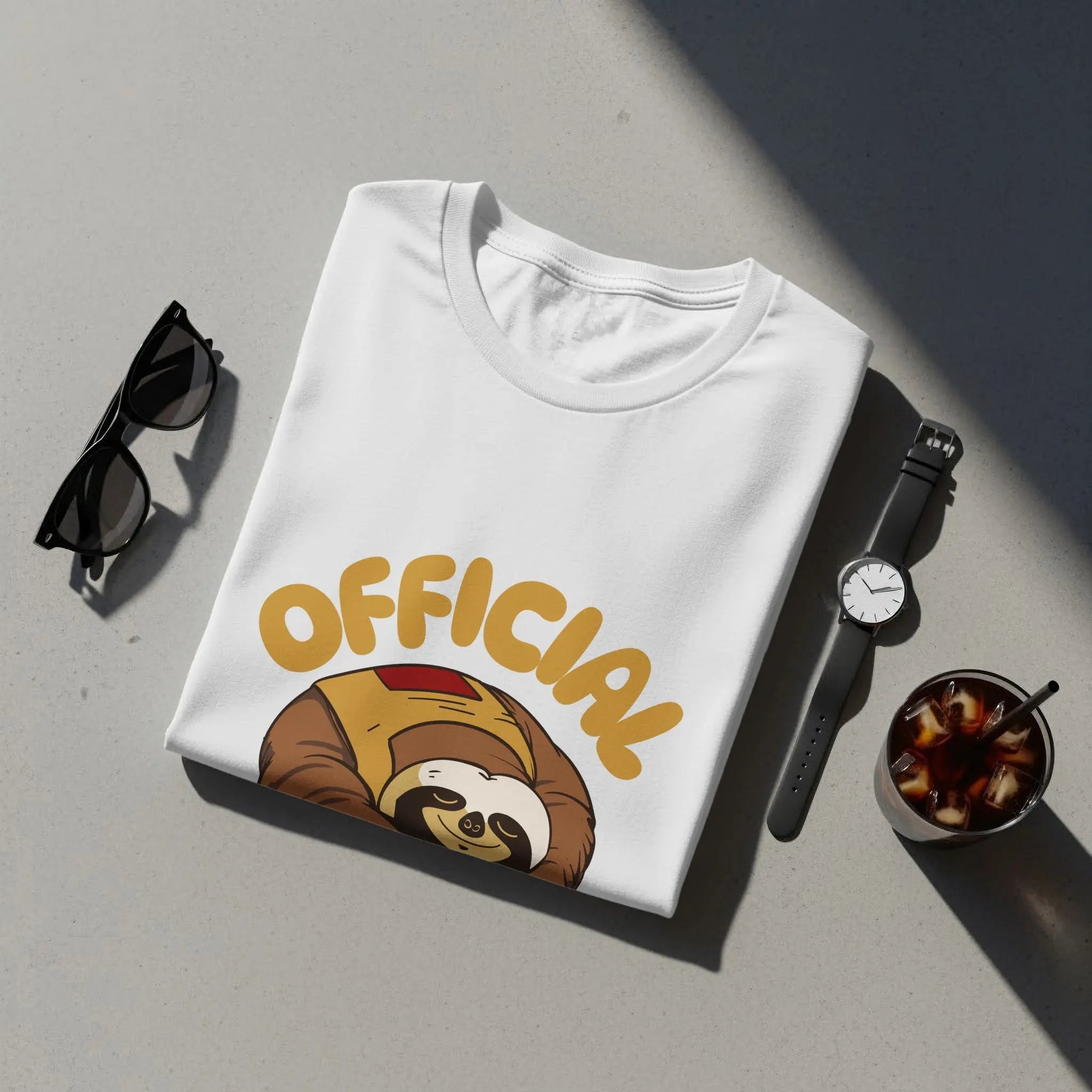 Official Napping Team Sloth Illustration T-Shir Boofy