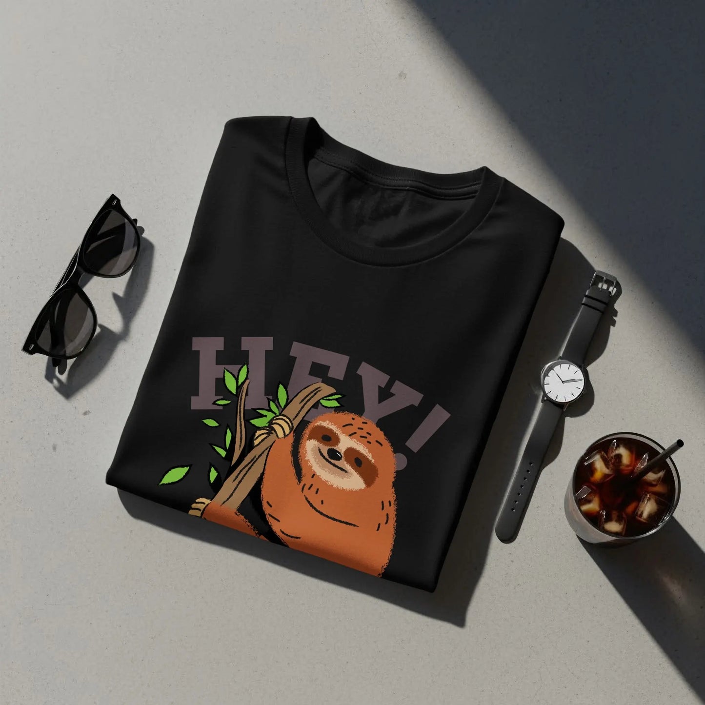 Sloth "Hey Let's Do Absolutely Nothing Today" T-Shirts Boofy