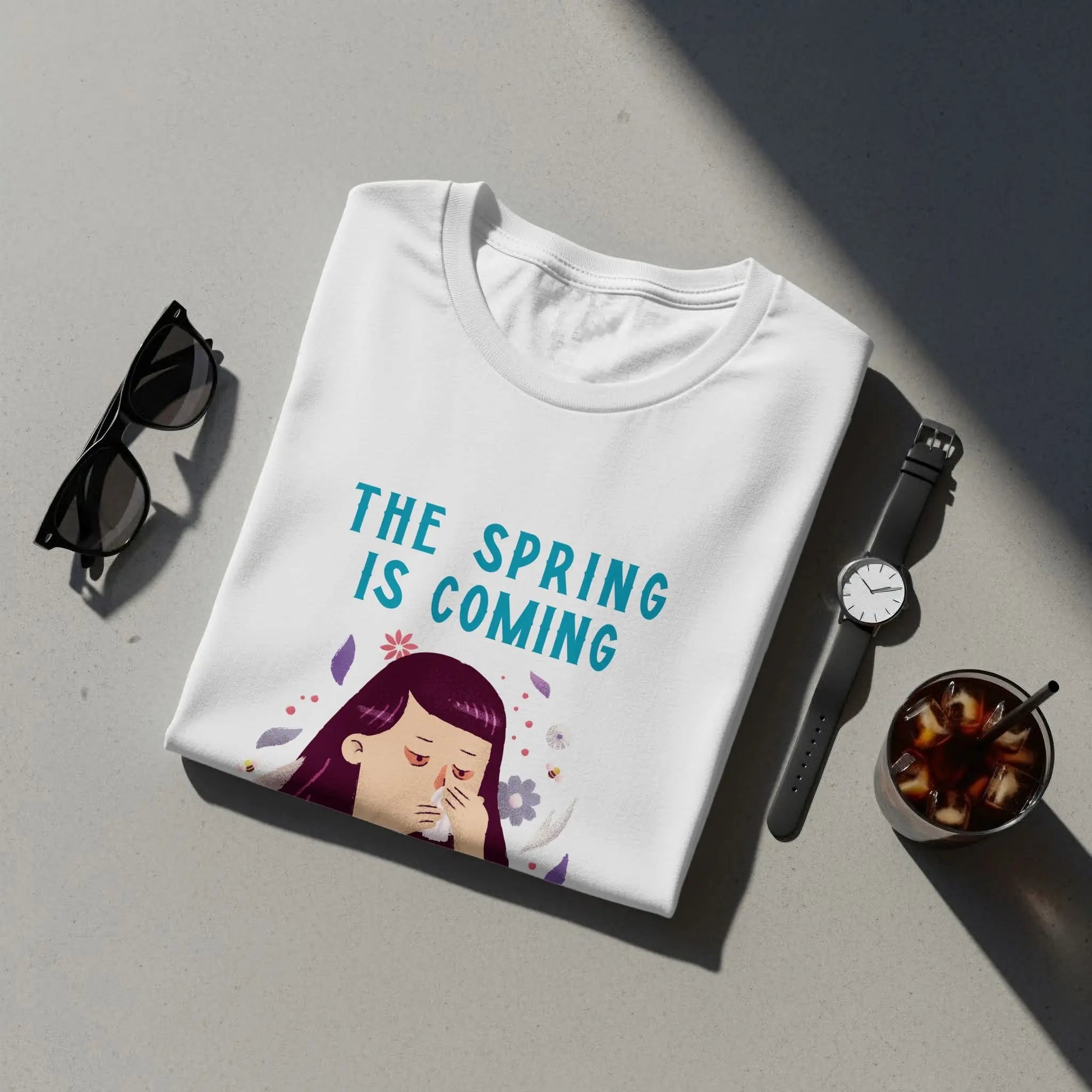The Spring is Coming Graphic Tee for Seasonal Wear Boofy