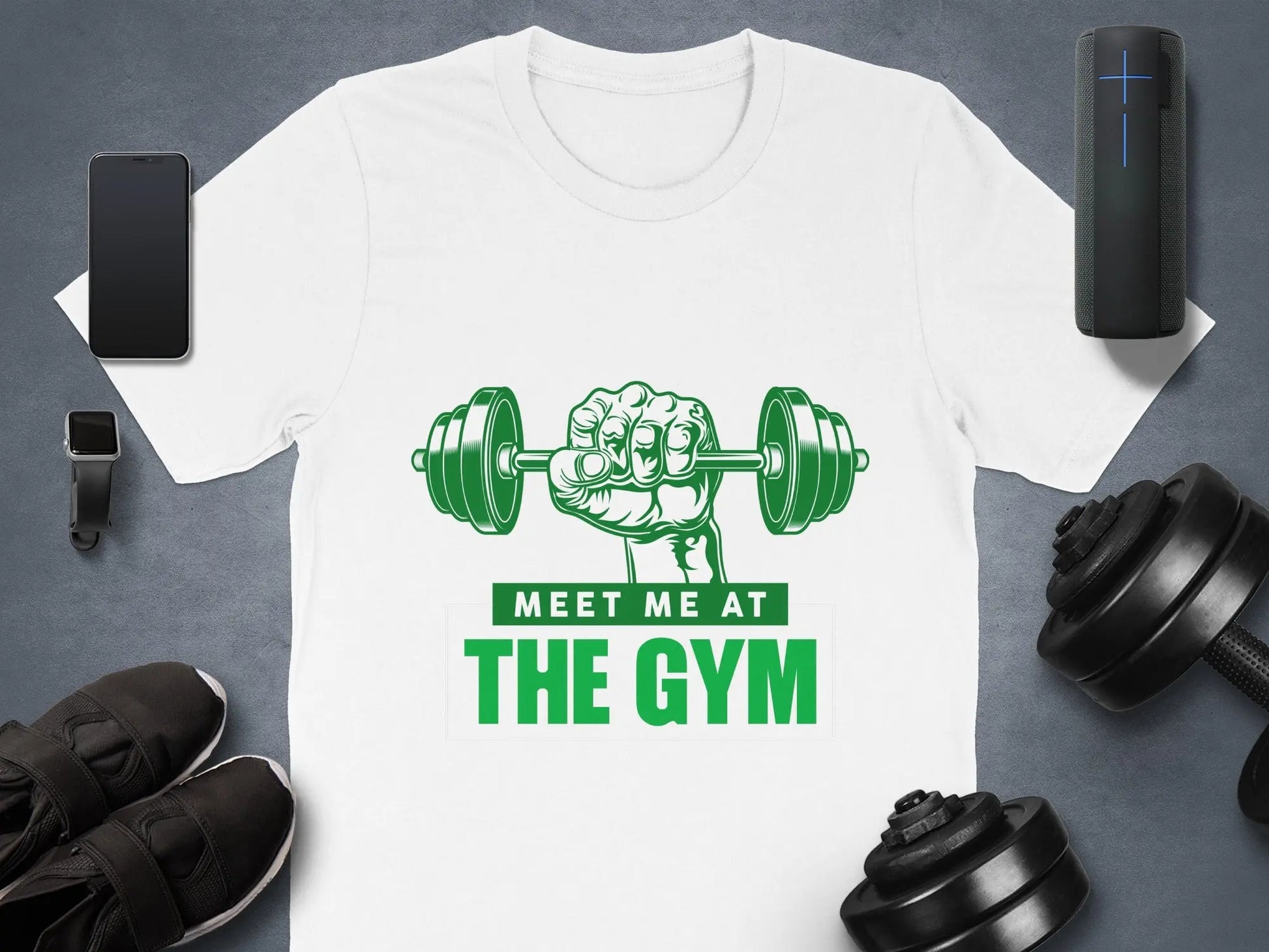 "Meet Me at the Gym" Motivational Fitness T-Shirts Boofy