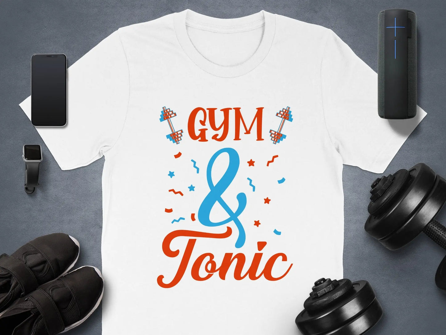 "Gym and Tonic" Motivational Quote T-Shirt Boofy
