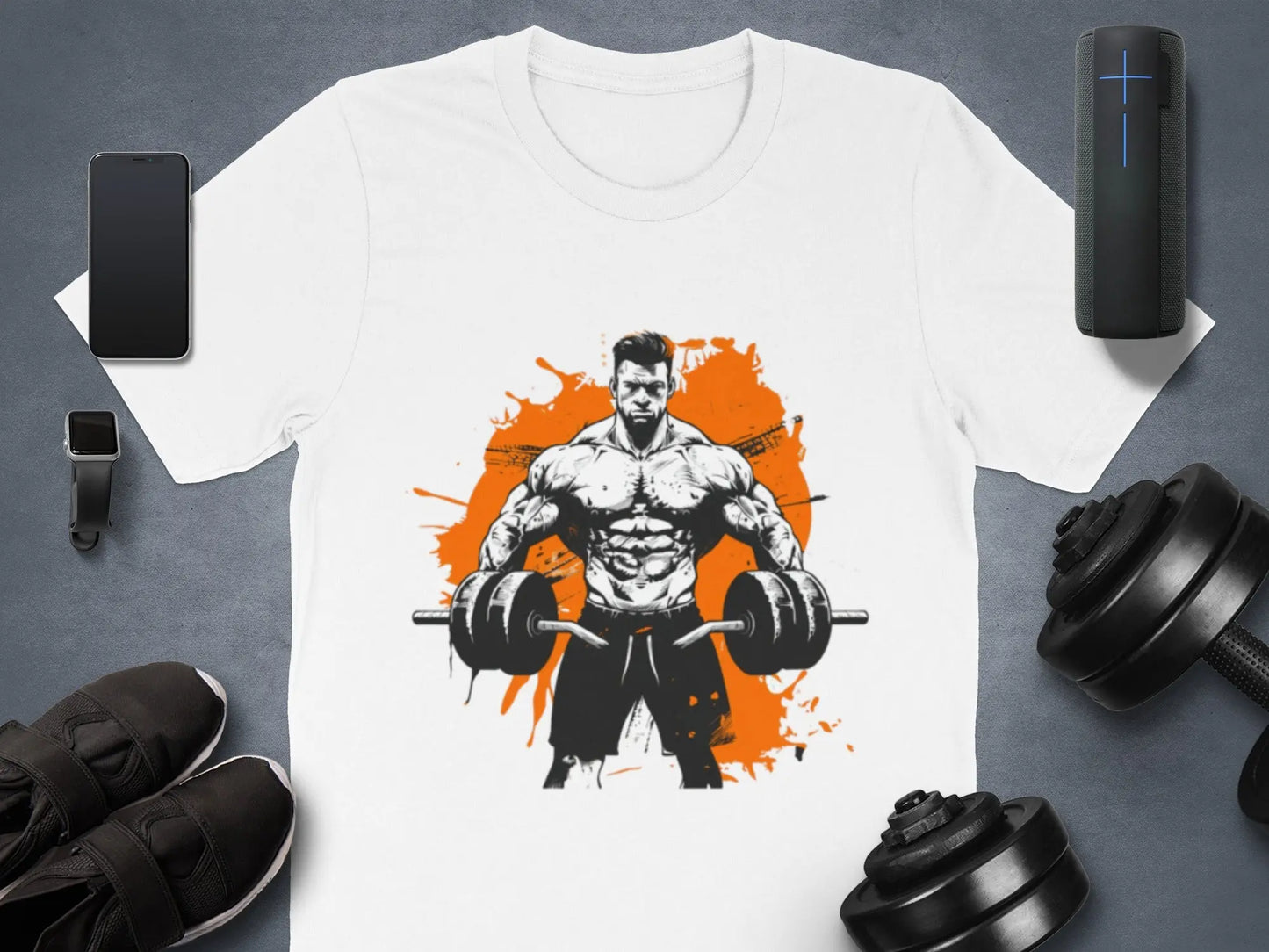 Bodybuilder Fitness Illustration Art Gym T-Shirt Boofy
