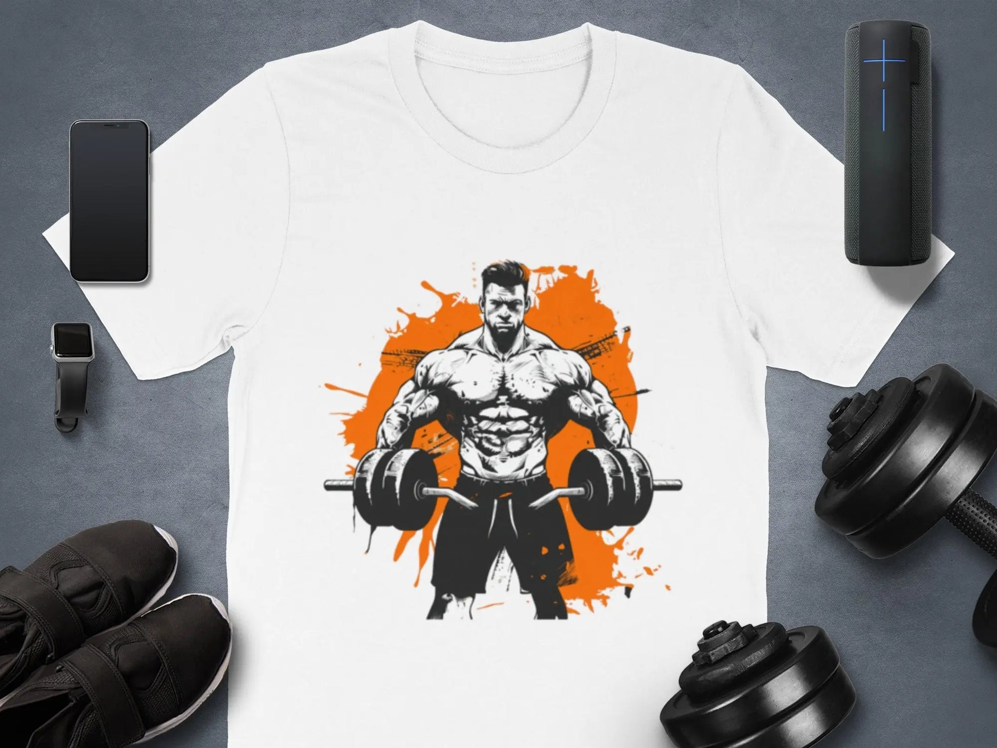 Bodybuilder Fitness Illustration Art Gym T-Shirt Boofy