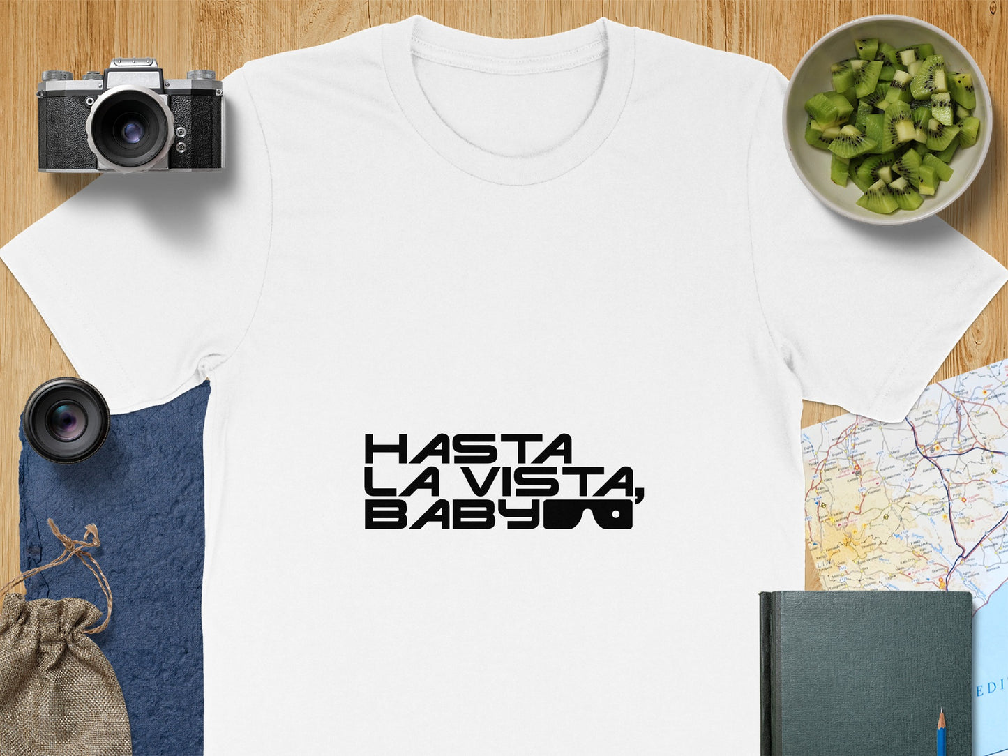 Terminator Movie T-Shirt: "Hasta La Vista Baby" with Glasses Graphic