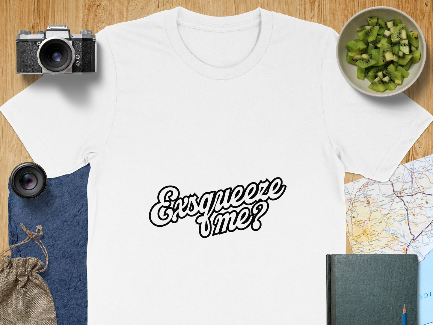 Funny Retro T-Shirt: "Exsqueeze Me" A Fun Typography Design