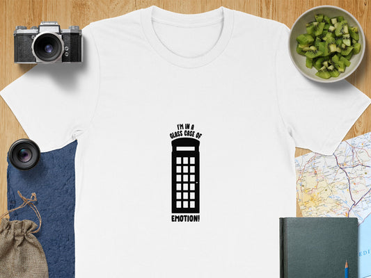 Funny Movie Quote T-Shirt: "I Am In A Glass Case Of Emotion"