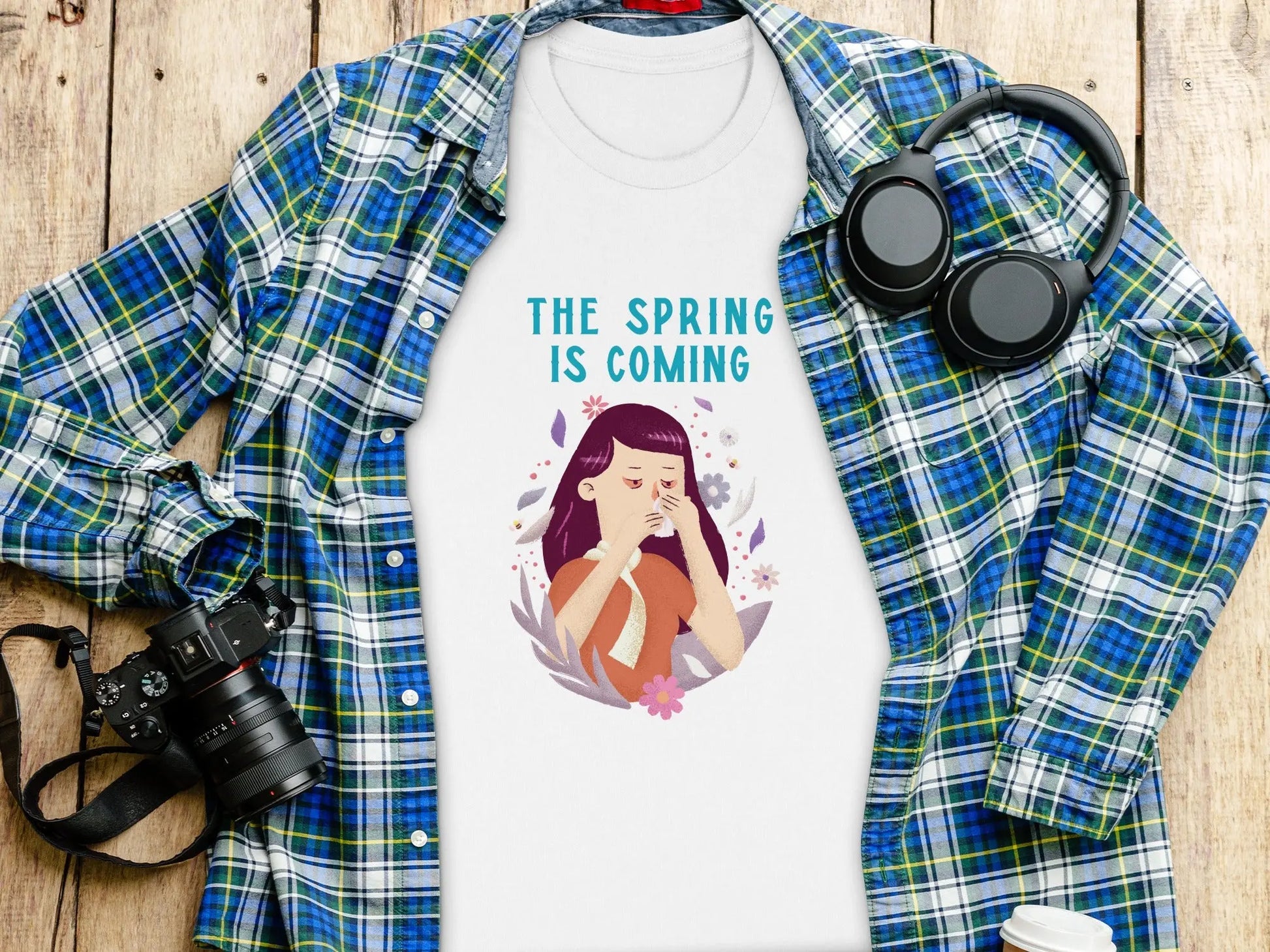 The Spring is Coming Graphic Tee for Seasonal Wear Boofy