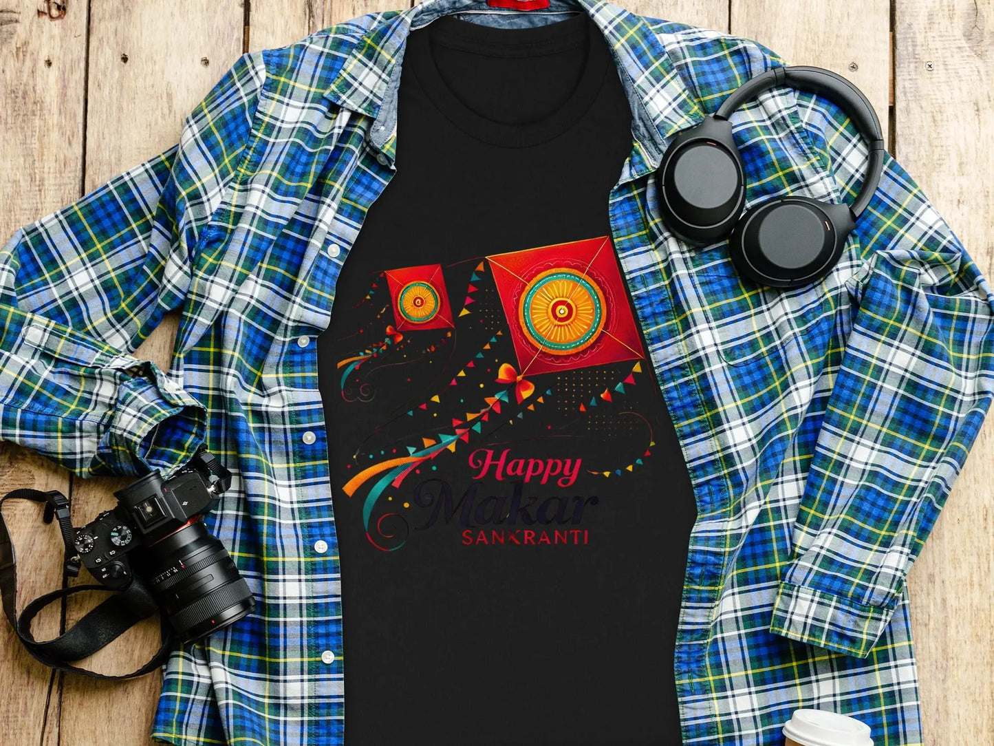 Happy Makar Sankranti Kites Festival Celebration T-Shirts Boofy