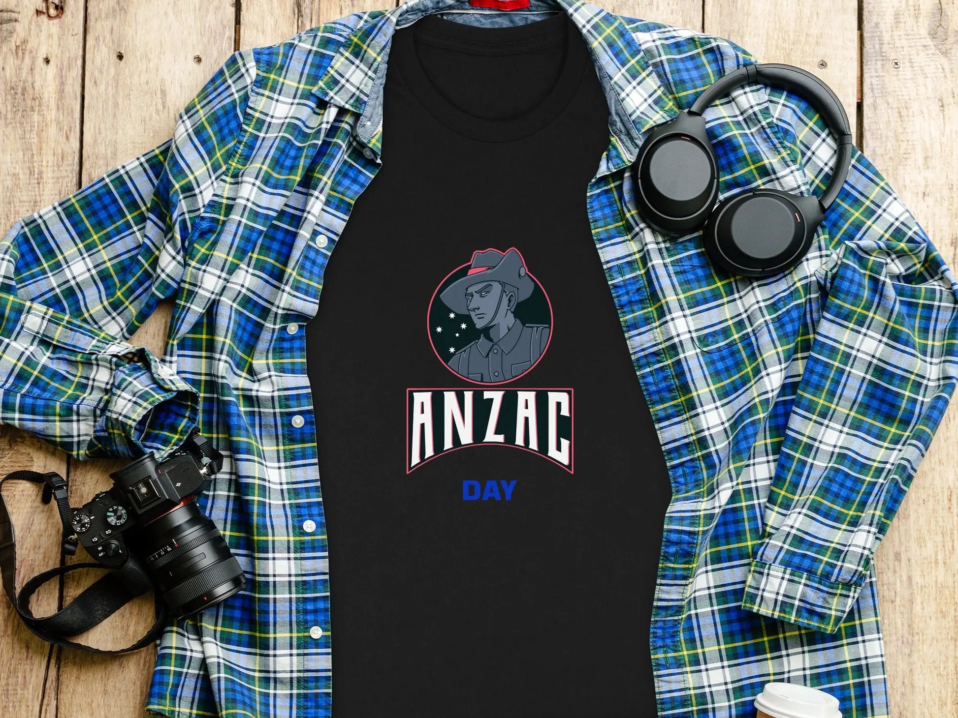 Anzac Day Great Design With A Soldier Avatar Image T-Shirts Boofy