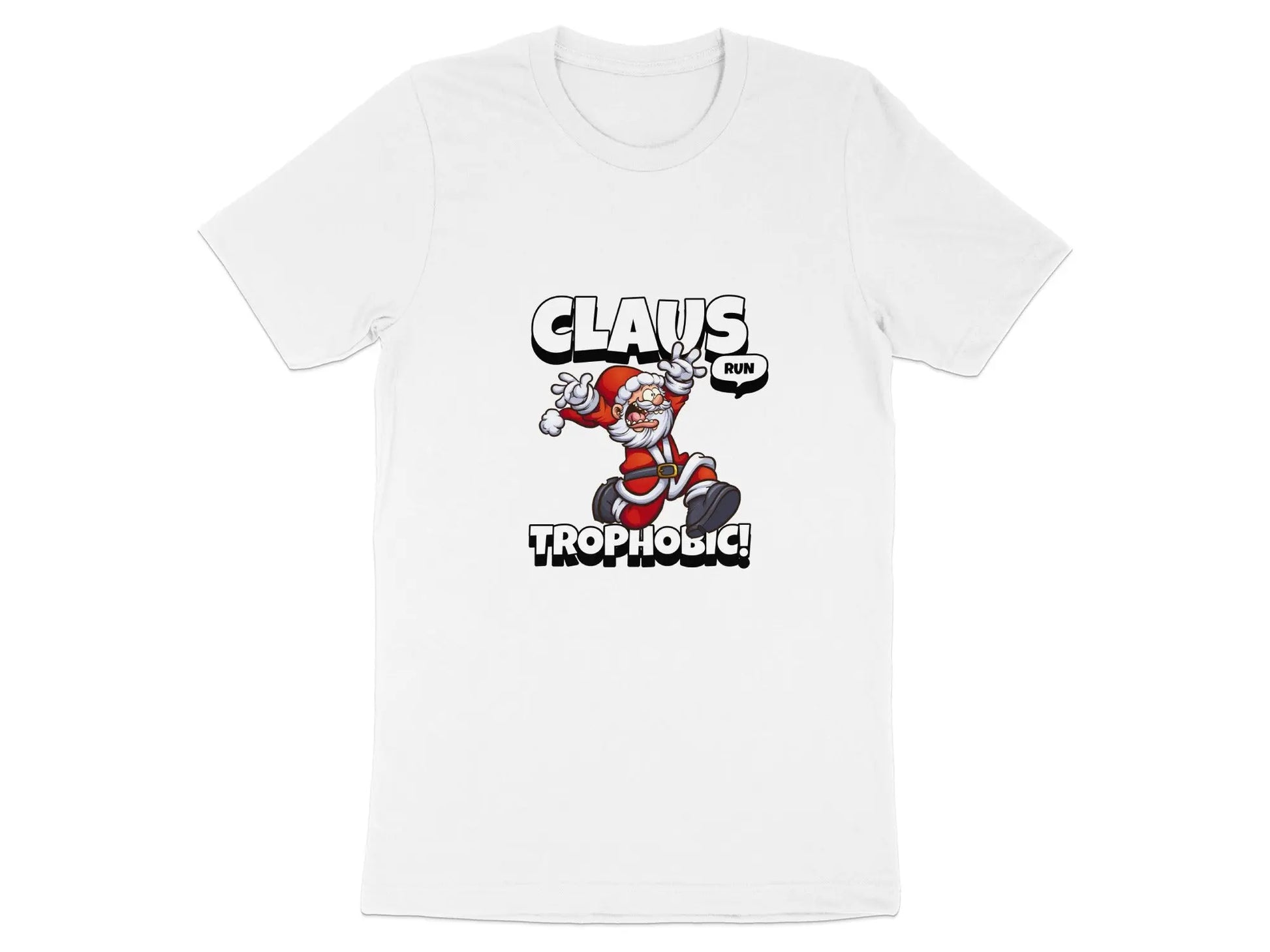 Funny Santa Claus Run "Claustrophobic" Humor T-Shirts Boofy