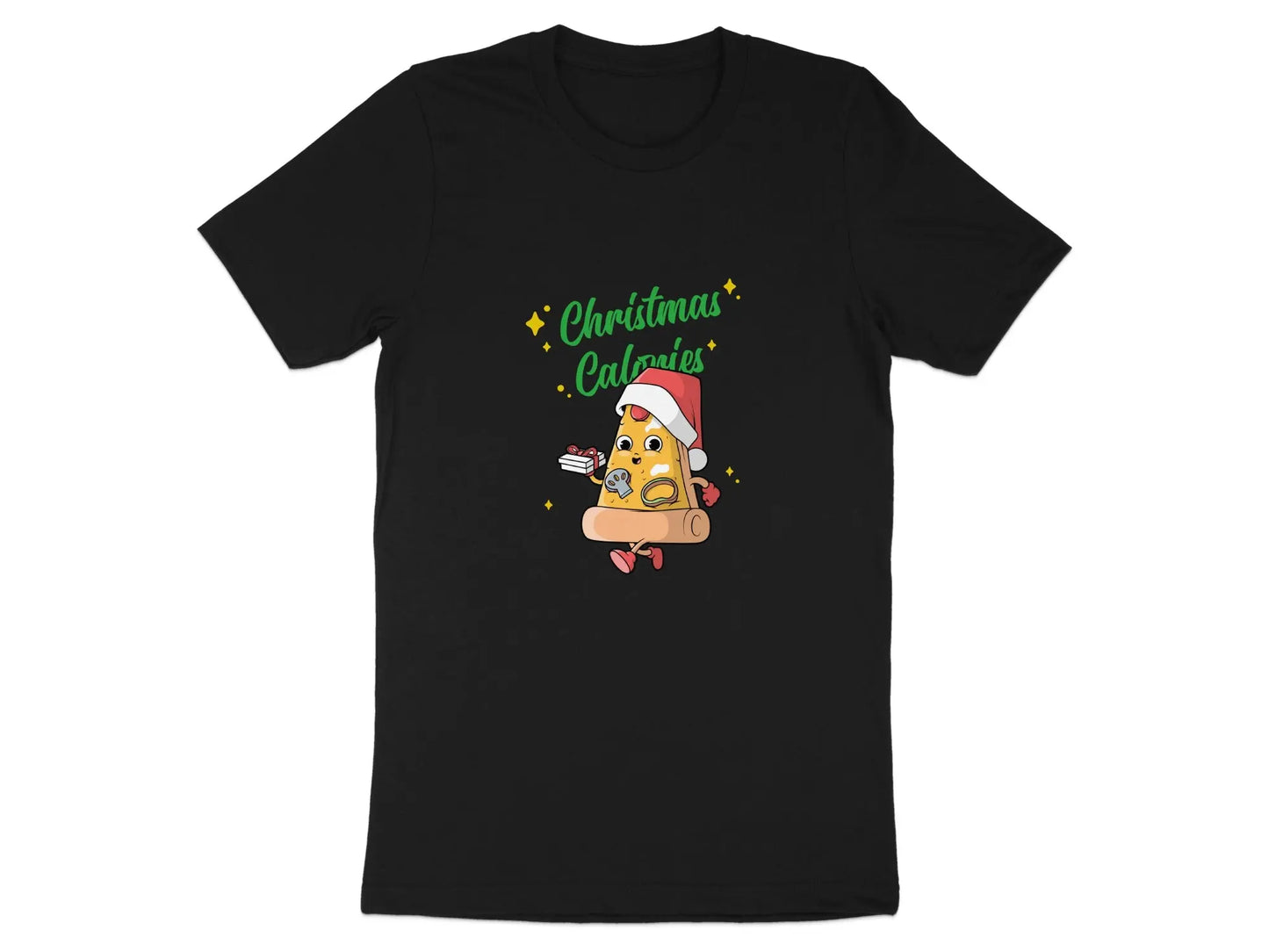Christmas Calories Funny Holiday Pizza T-Shirts Boofy