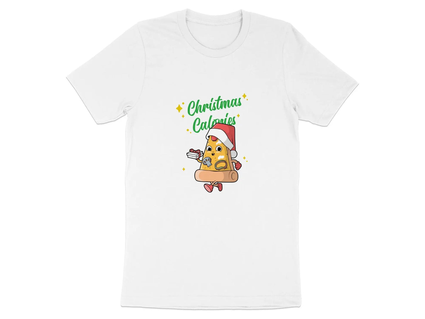 Christmas Calories Funny Holiday Pizza T-Shirts Boofy