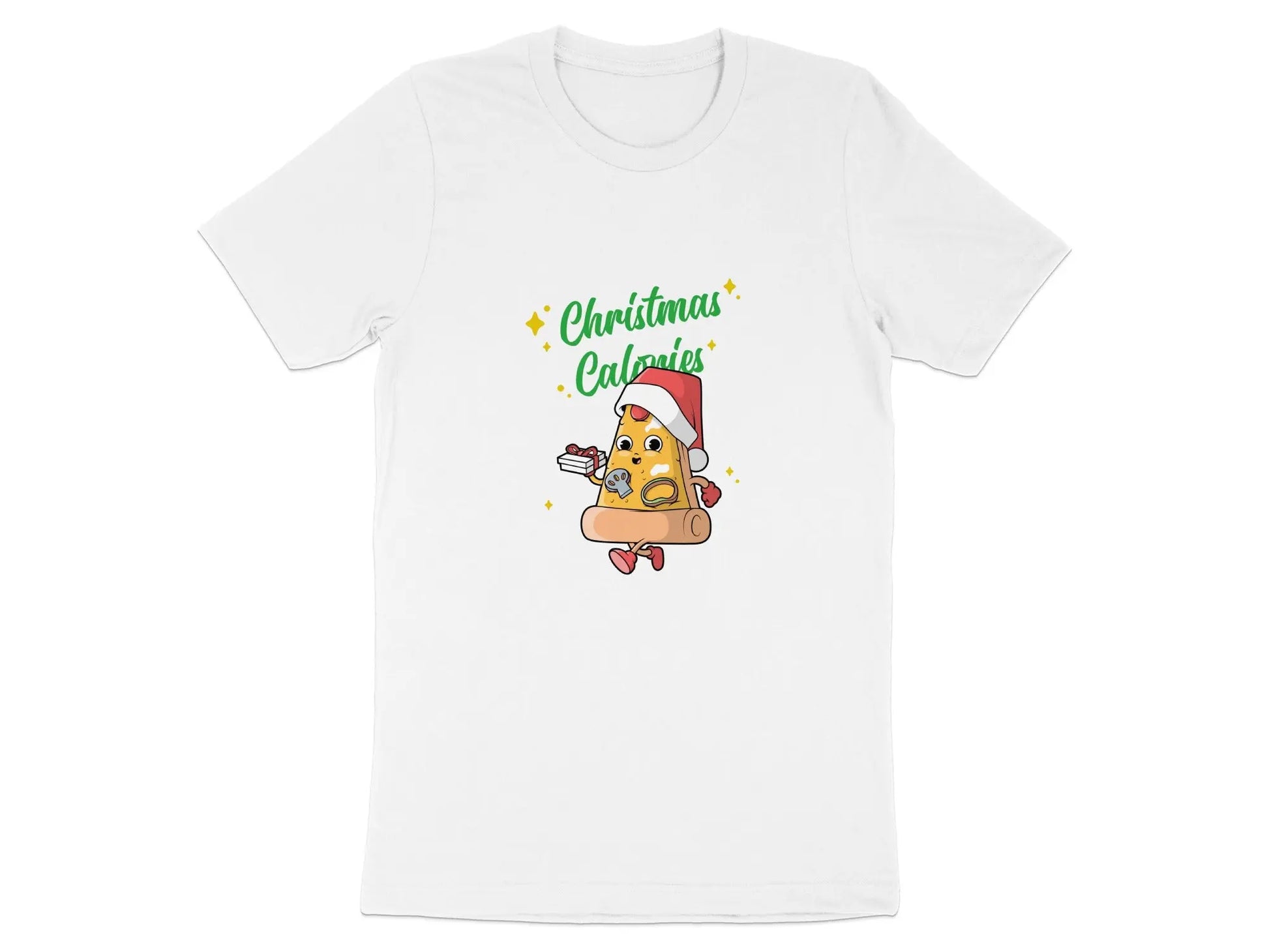 Christmas Calories Funny Holiday Pizza T-Shirts Boofy