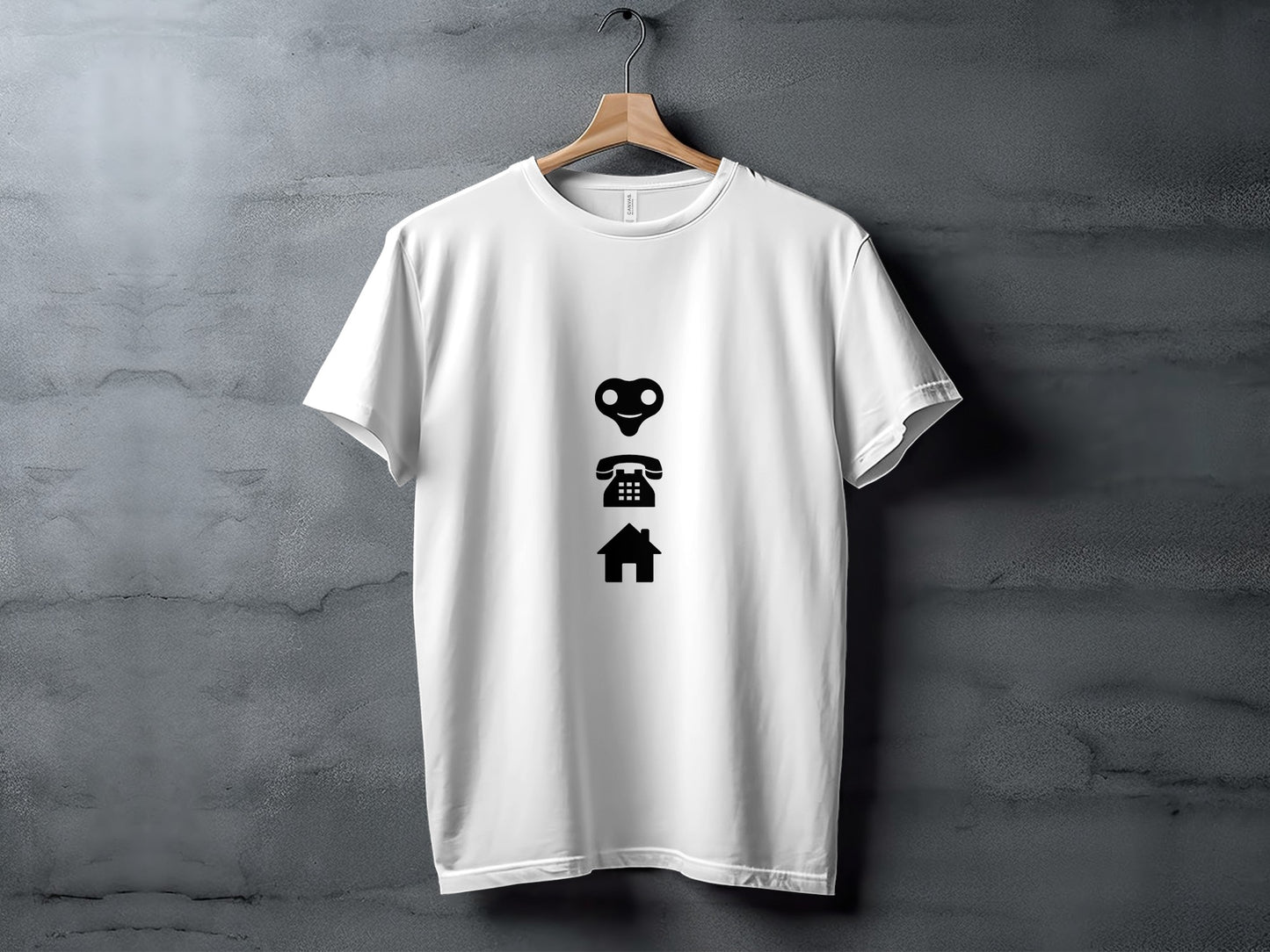 Iconic Movie T-Shirt: "Phone Home" Icons Pattern Cool Design