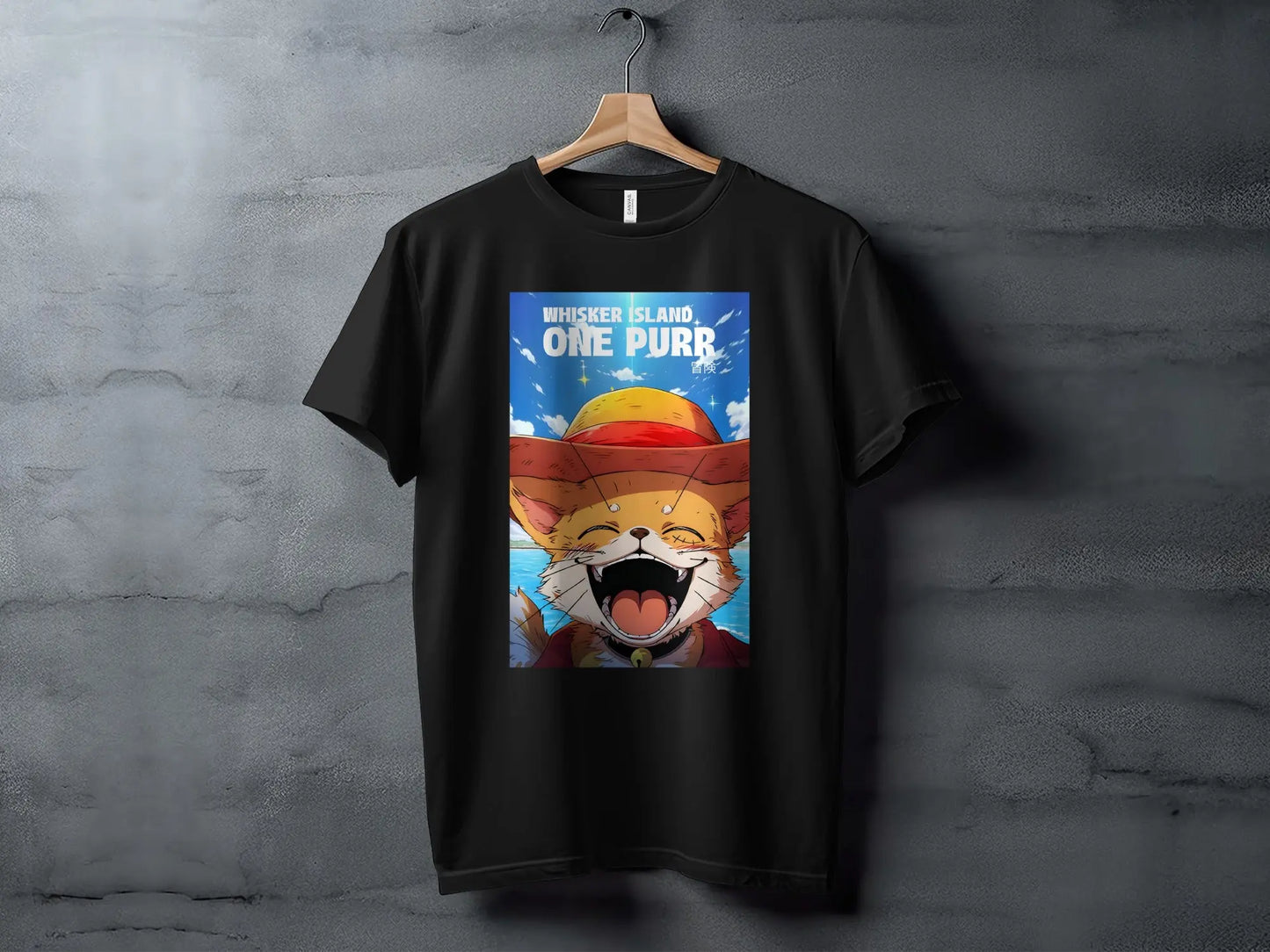 Whisker Island One Purr Animated Cat Pirate Design T-Shirt Boofy