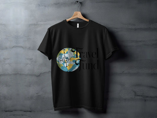 Travel Fund T-Shirt: Earth Compass Globe Artistic Design