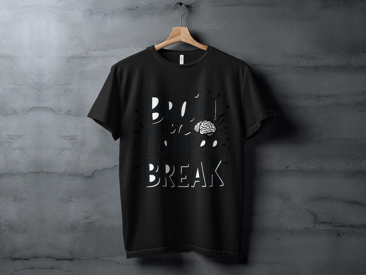 Coffee Lover T-Shirt: "Brain On Coffee Break" Funny Graphic Design