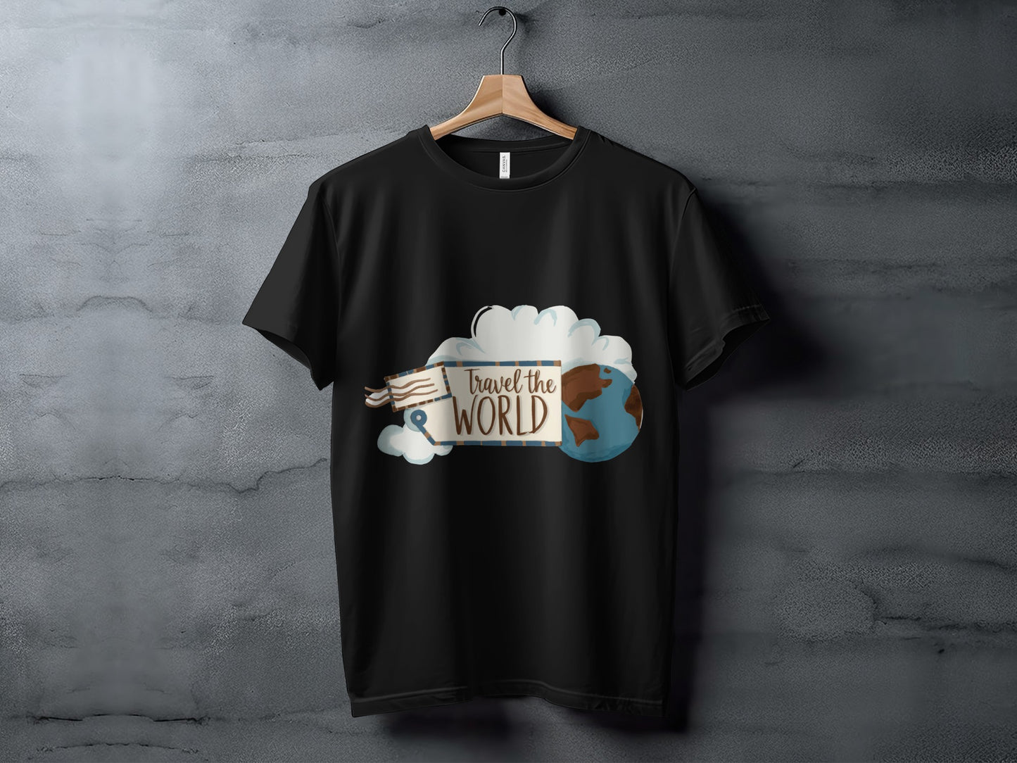 Adventure Travel T-Shirt: "Explore Adventure Travel the World" Globe Art