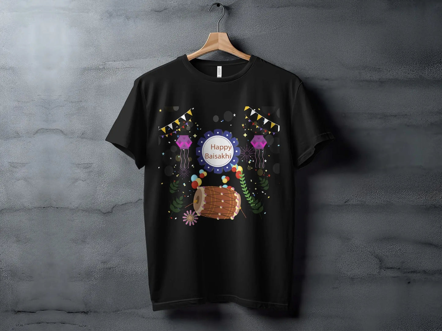 Celebrate Happy Baisakhi Festival With Drums T-Shirts Boofy