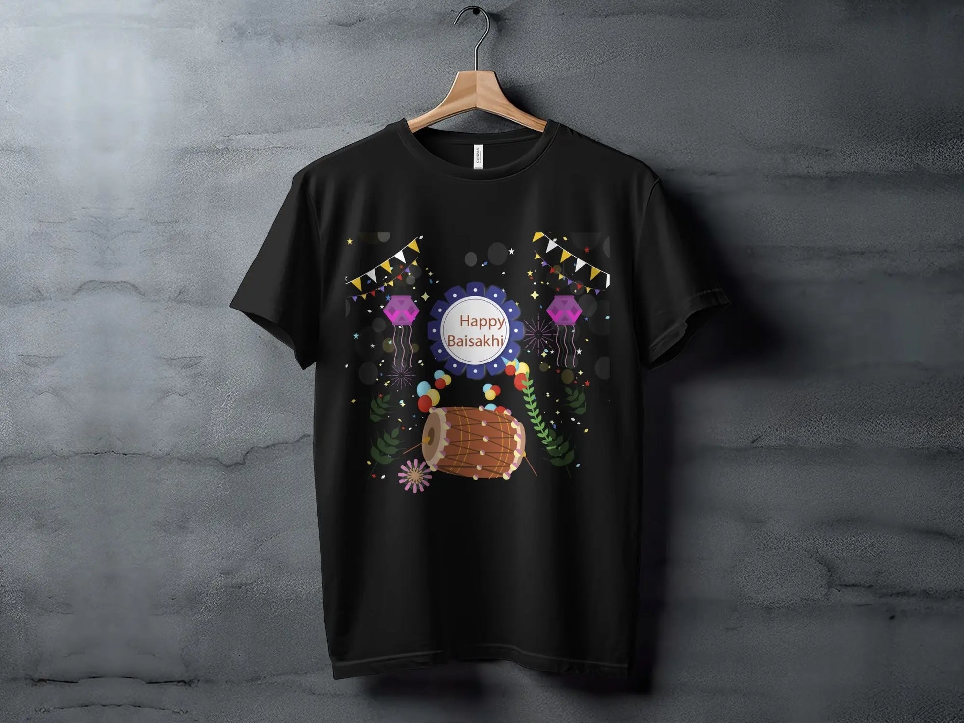 Celebrate Happy Baisakhi Festival With Drums T-Shirts Boofy