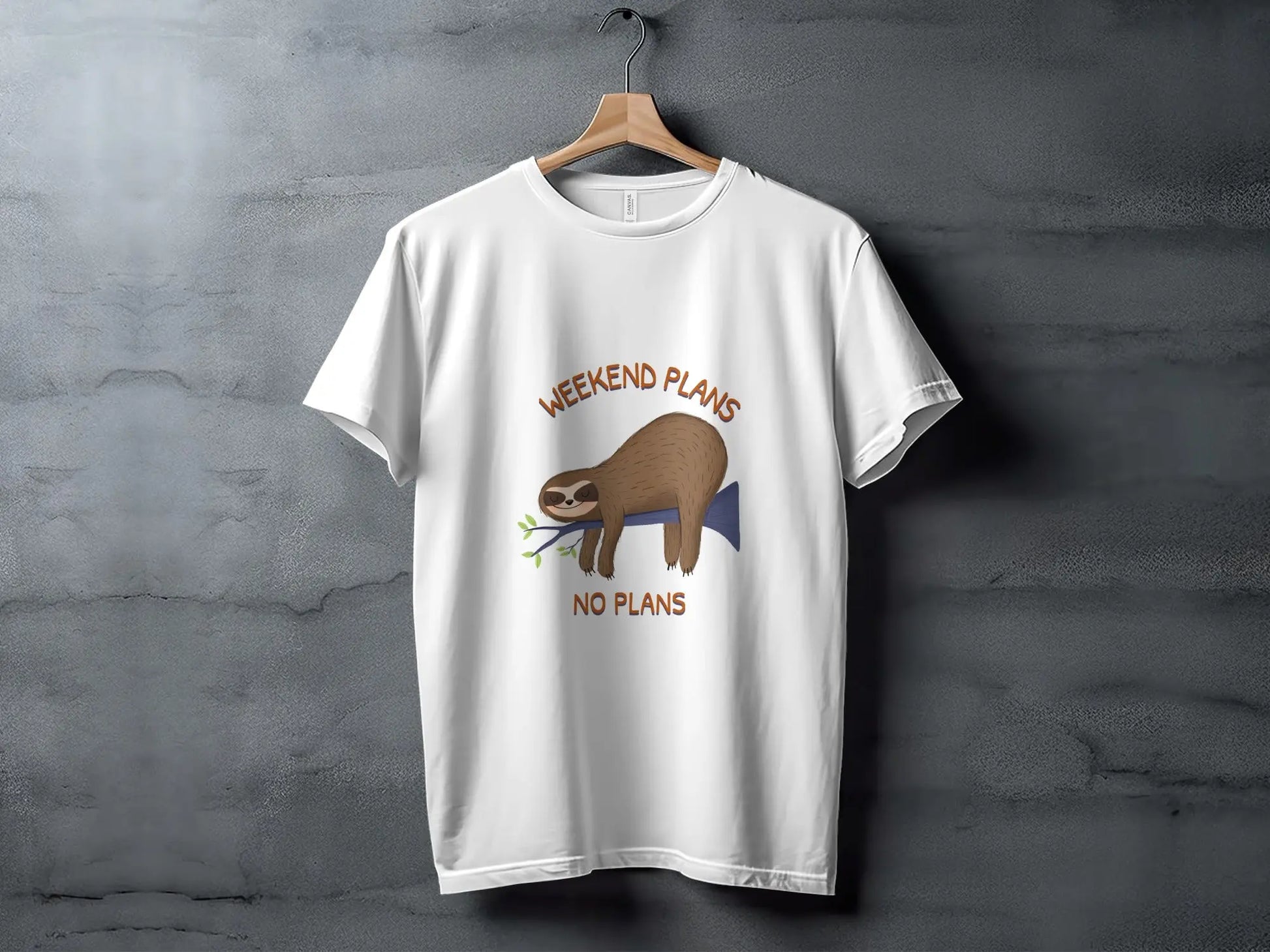 Relaxed Sloth Weekend Plans No Plans T-Shirts Boofy
