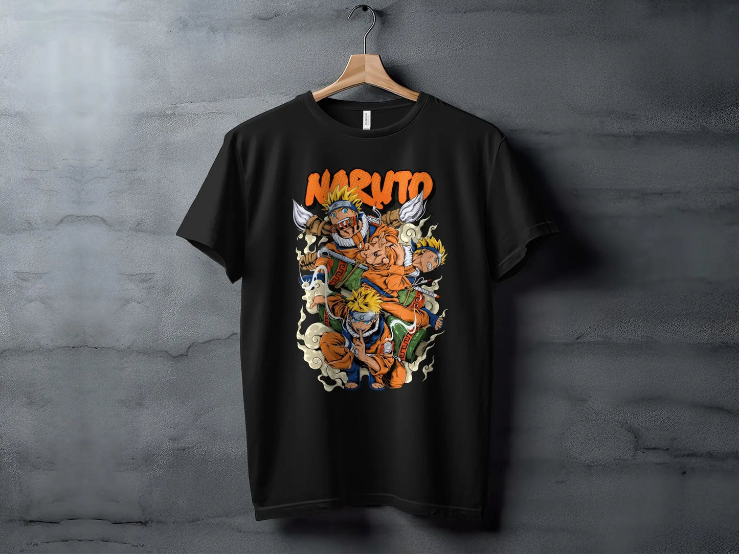 Anime Naruto Character Stacked Poses Graphic T-Shirt Boofy
