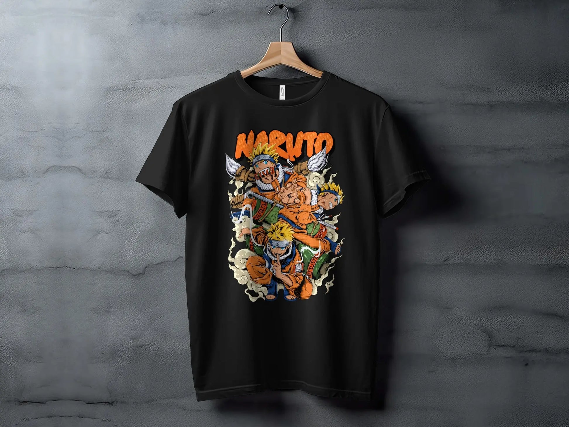 Anime Naruto Character Stacked Poses Graphic T-Shirt Boofy