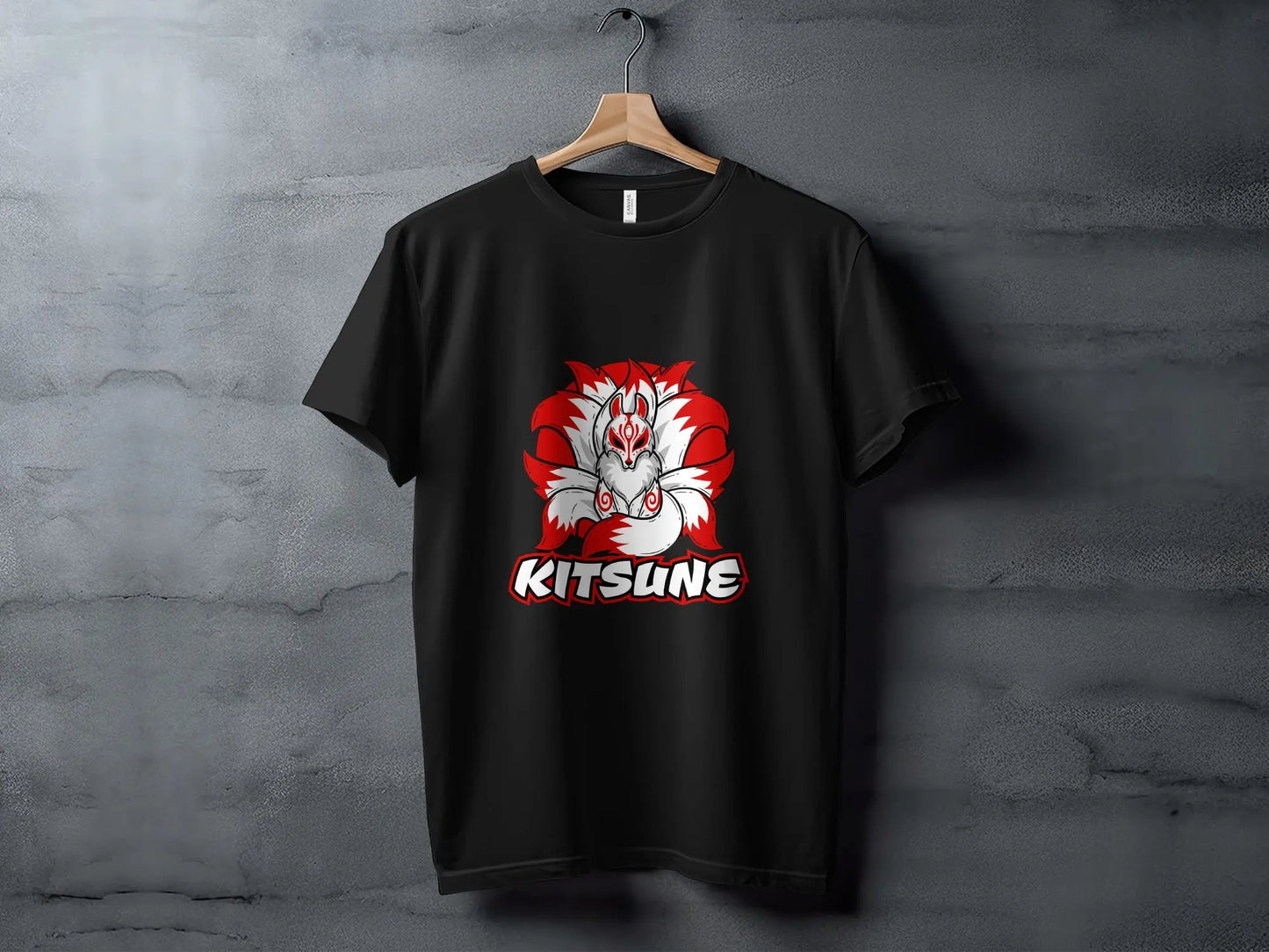Nine Tailed Kitsune Fox Japanese Anime T-Shirt Boofy