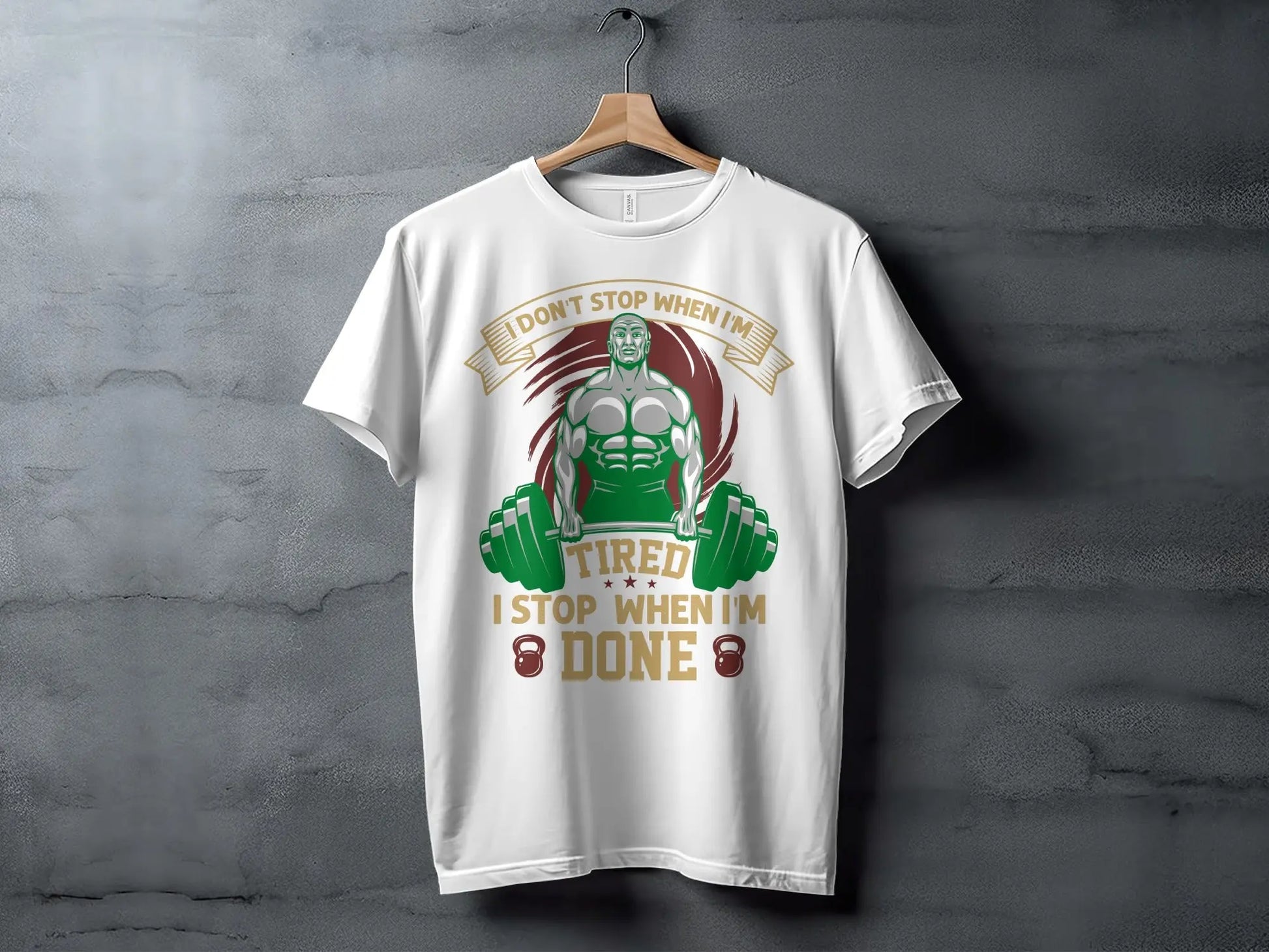 "I Stop When I'm Done" Motivational T-Shirts" Boofy