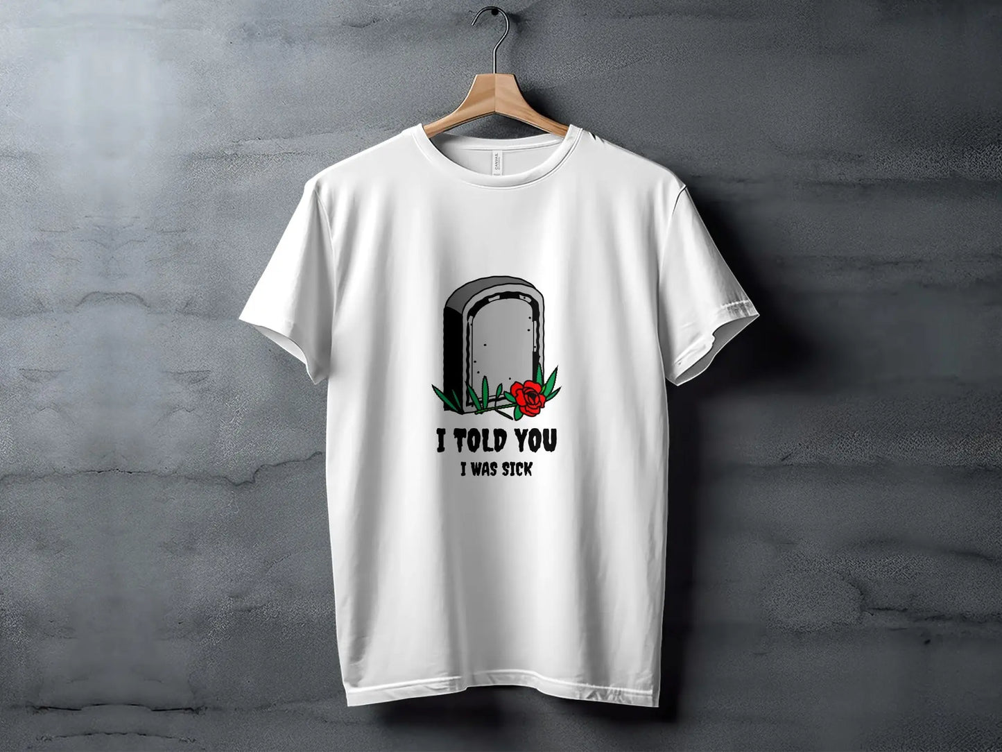 Funny Grave Humorous Print Statement T-Shirts Boofy