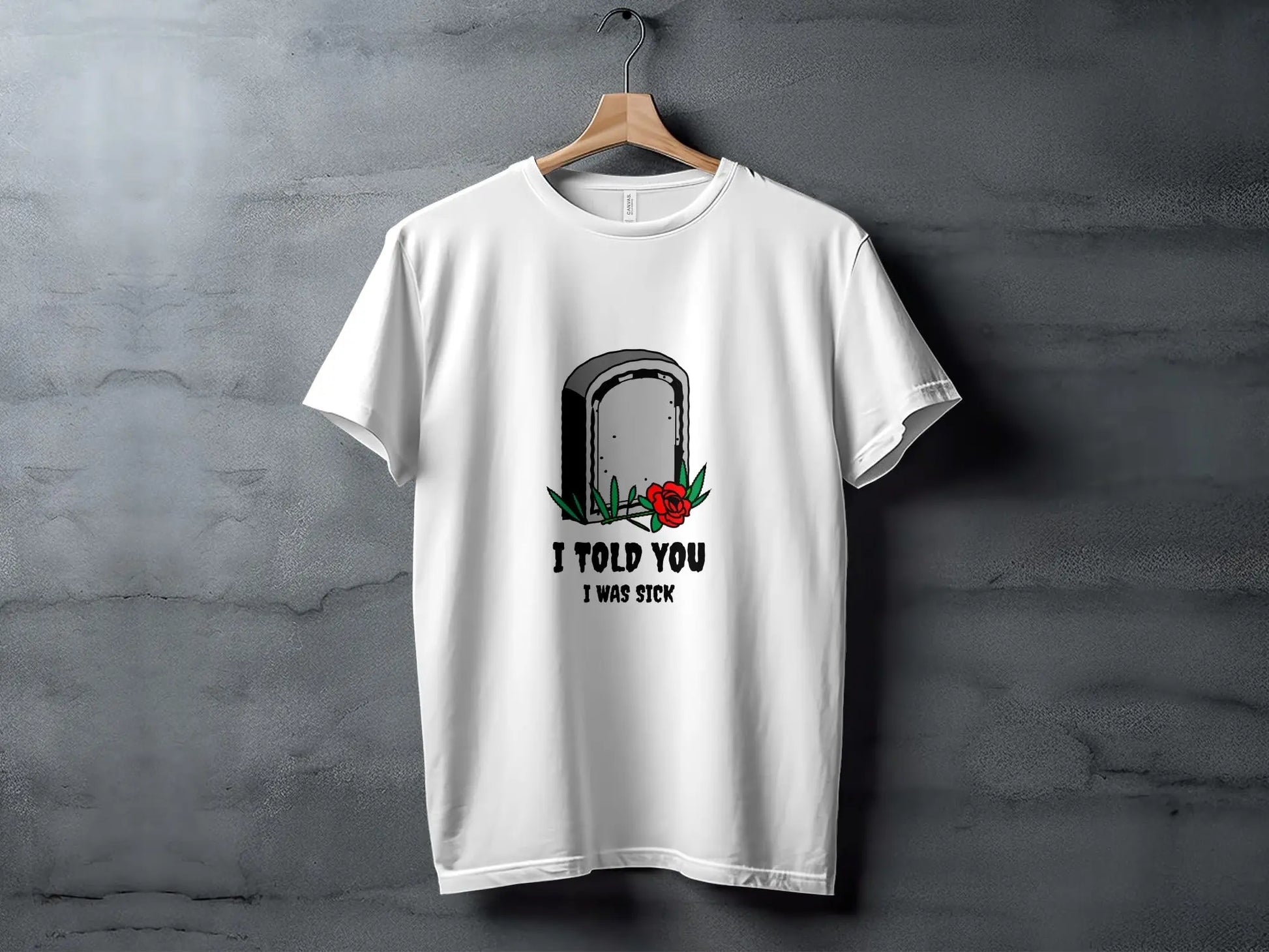 Funny Grave Humorous Print Statement T-Shirts Boofy