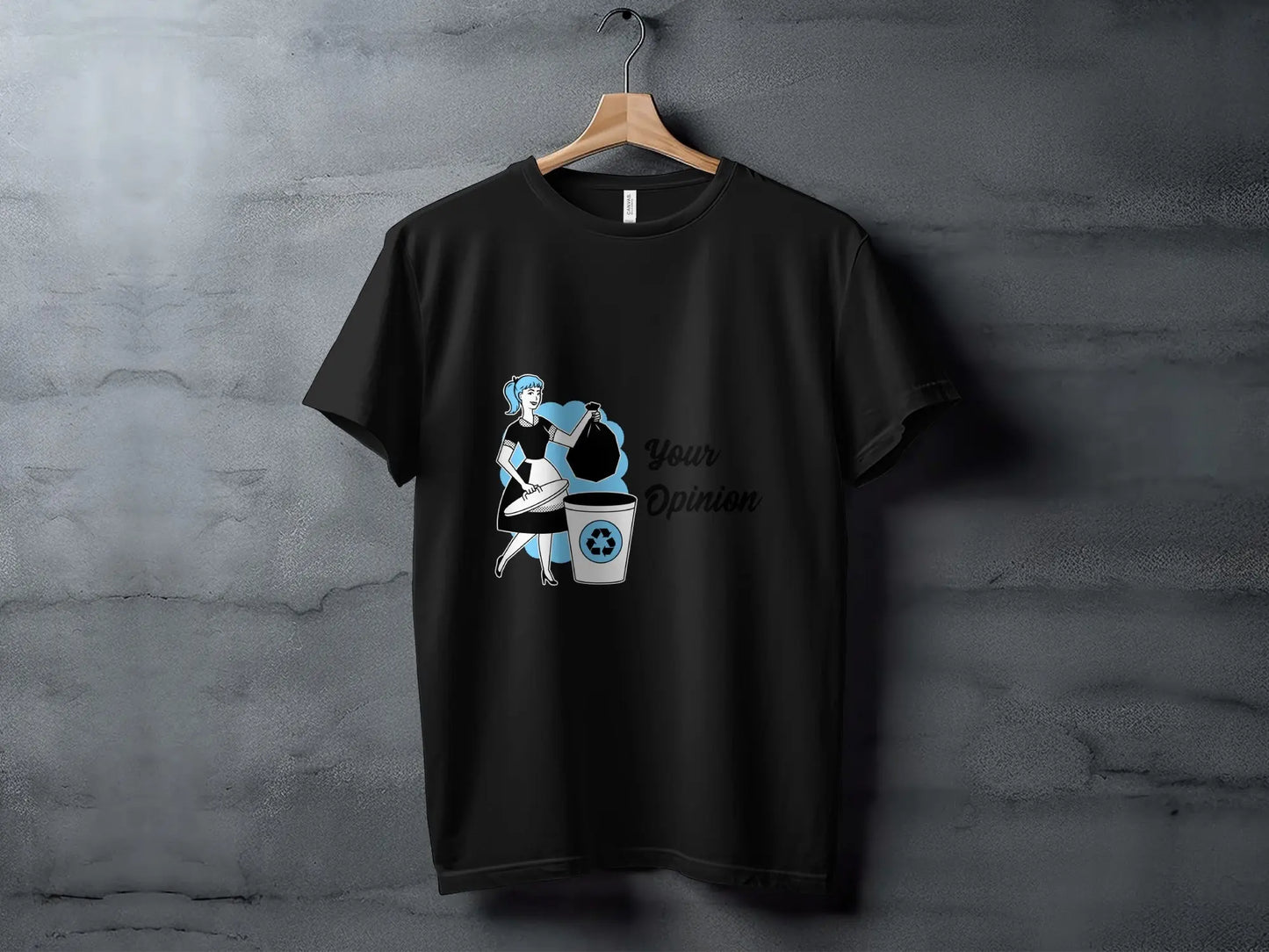 Retro Maid Disposing Your Opinion Graphic T-Shirts Boofy