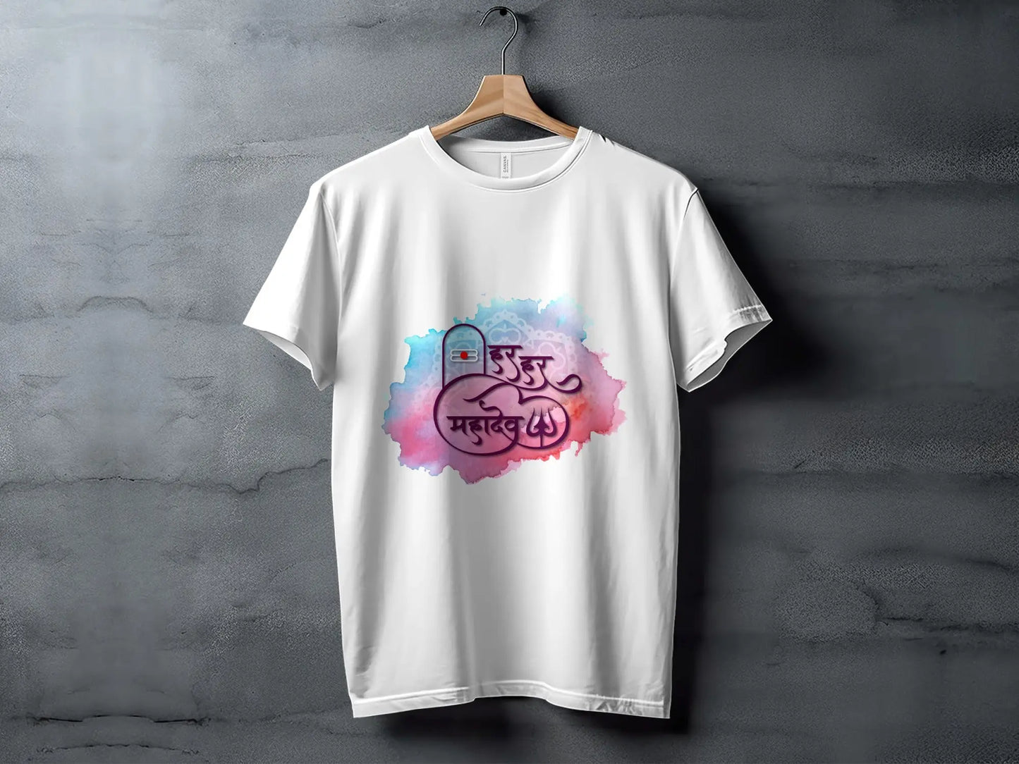 Har Har Mahadev Design Illustration with Colors T-Shirts Boofy