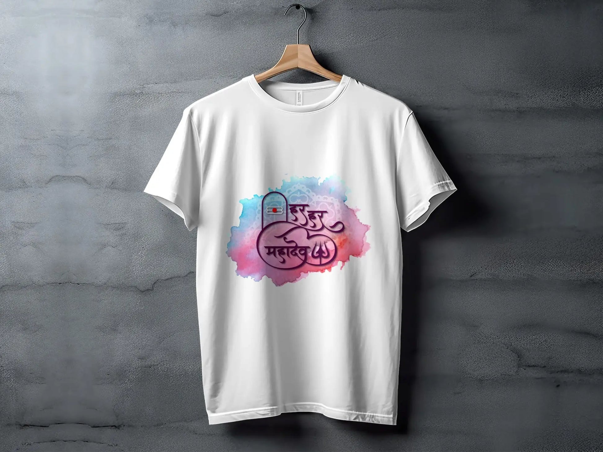Har Har Mahadev Design Illustration with Colors T-Shirts Boofy